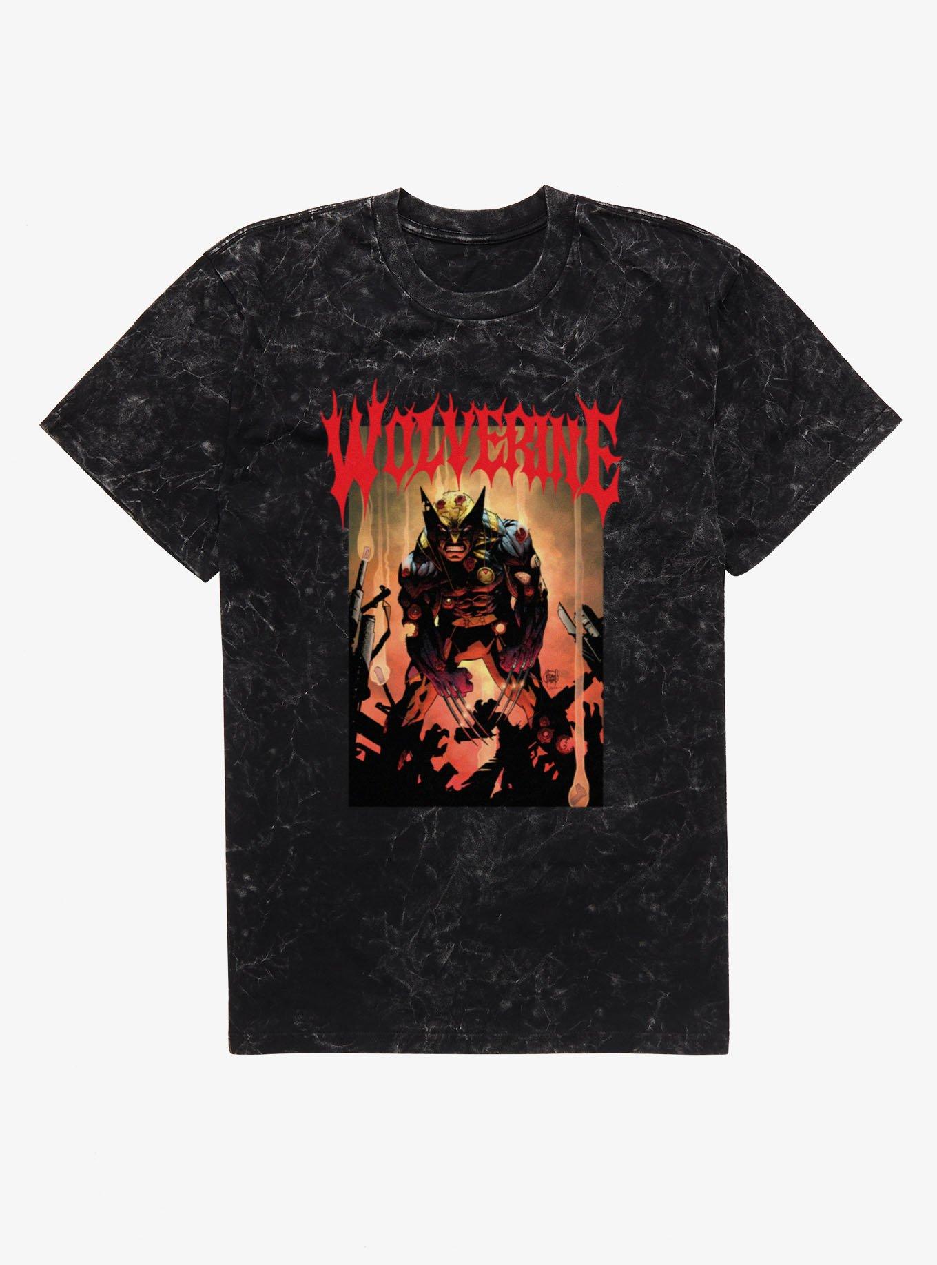 Marvel X-Men Comics Wolverine Wounded Animal Mineral Wash T-Shirt, , hi-res