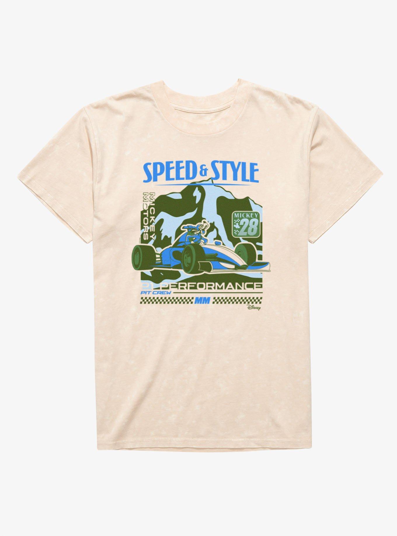 Disney Mickey And Friends Speed Style Goofy Racing Mineral Wash T-Shirt, , hi-res