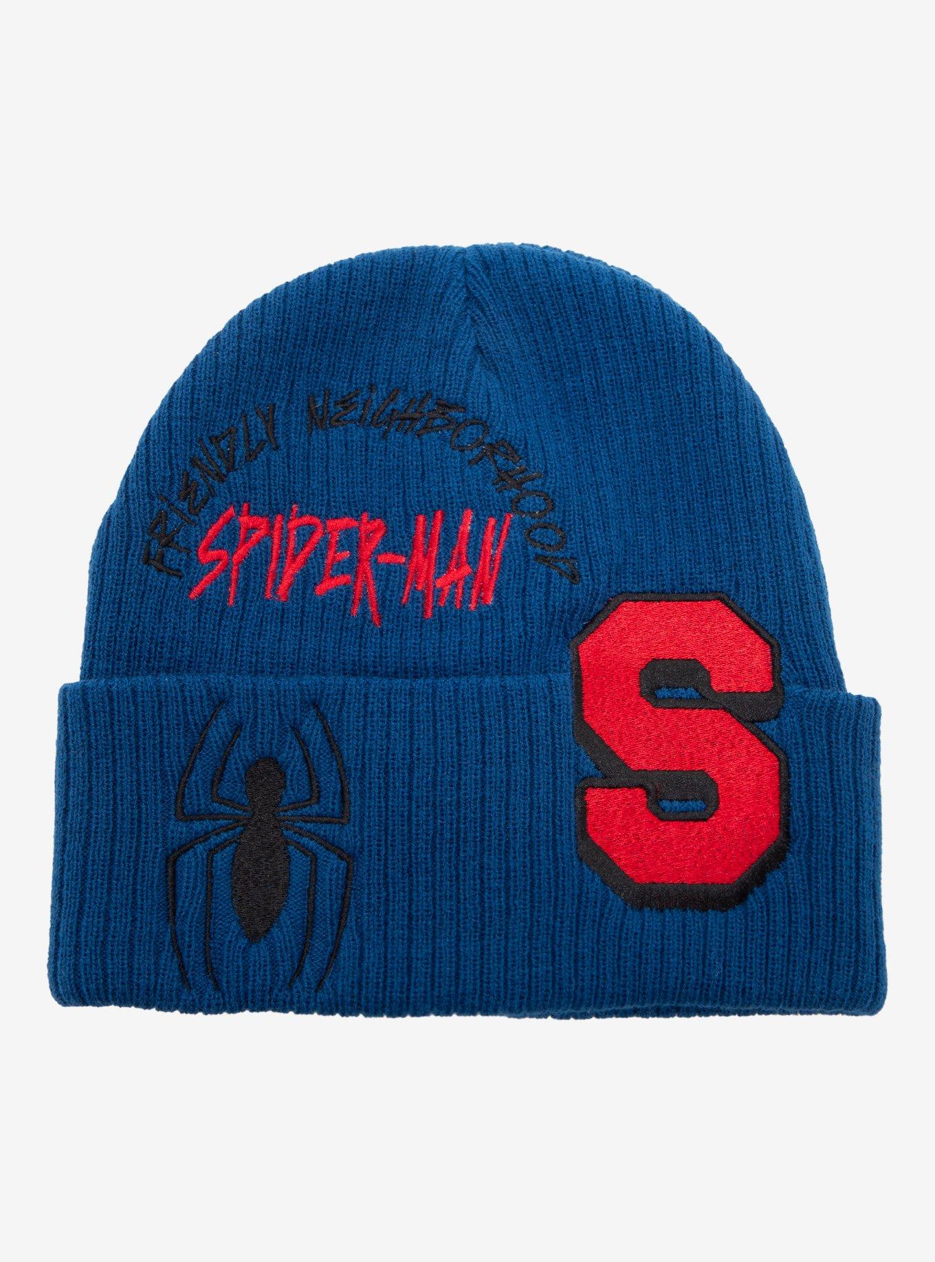 Marvel Spider-Man Patch Ribbed Beanie - BoxLunch Exclusive, , hi-res
