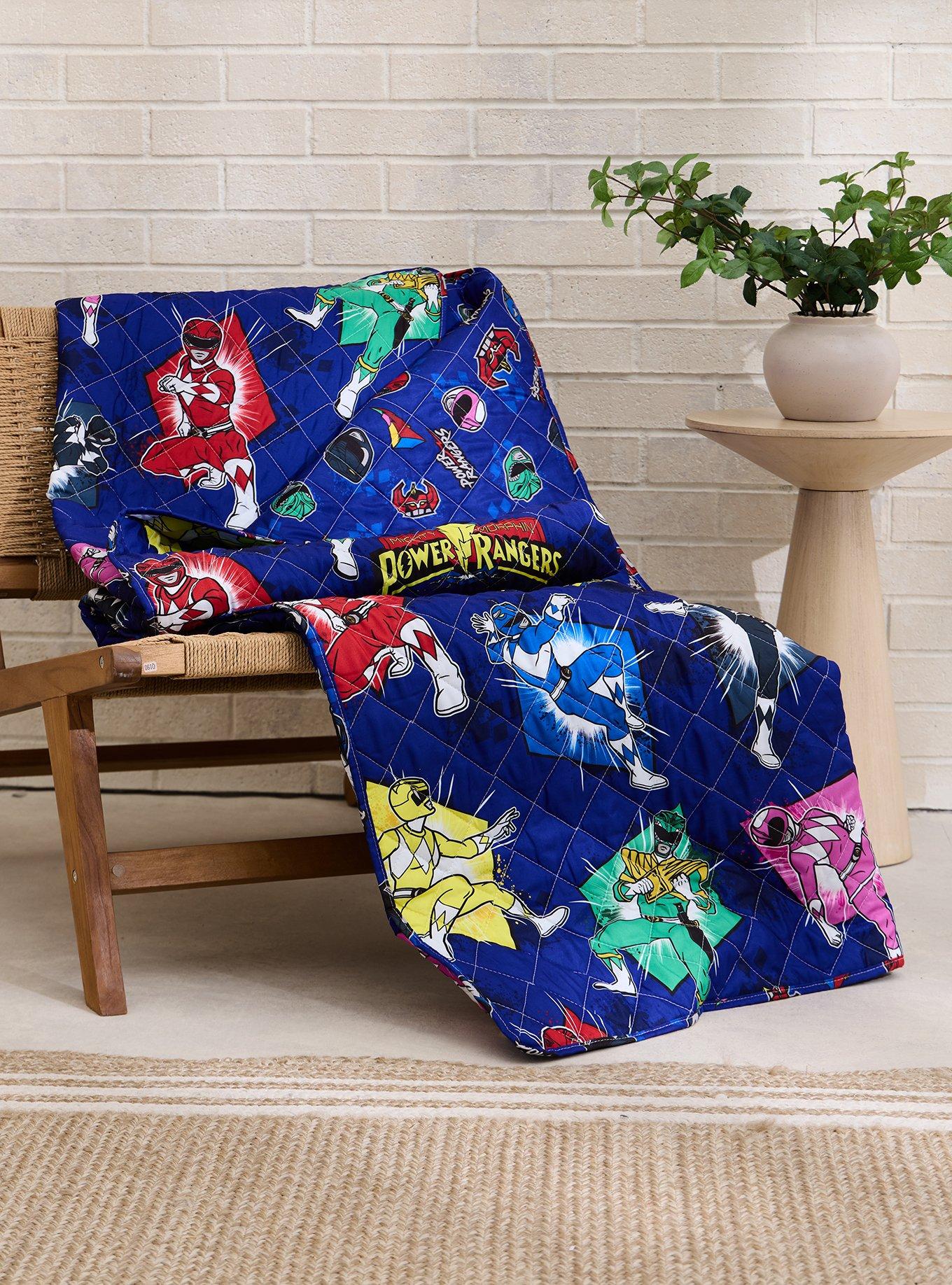 Power Rangers Retro Quilted Blanket &mdash; BoxLunch Exclusive, , hi-res
