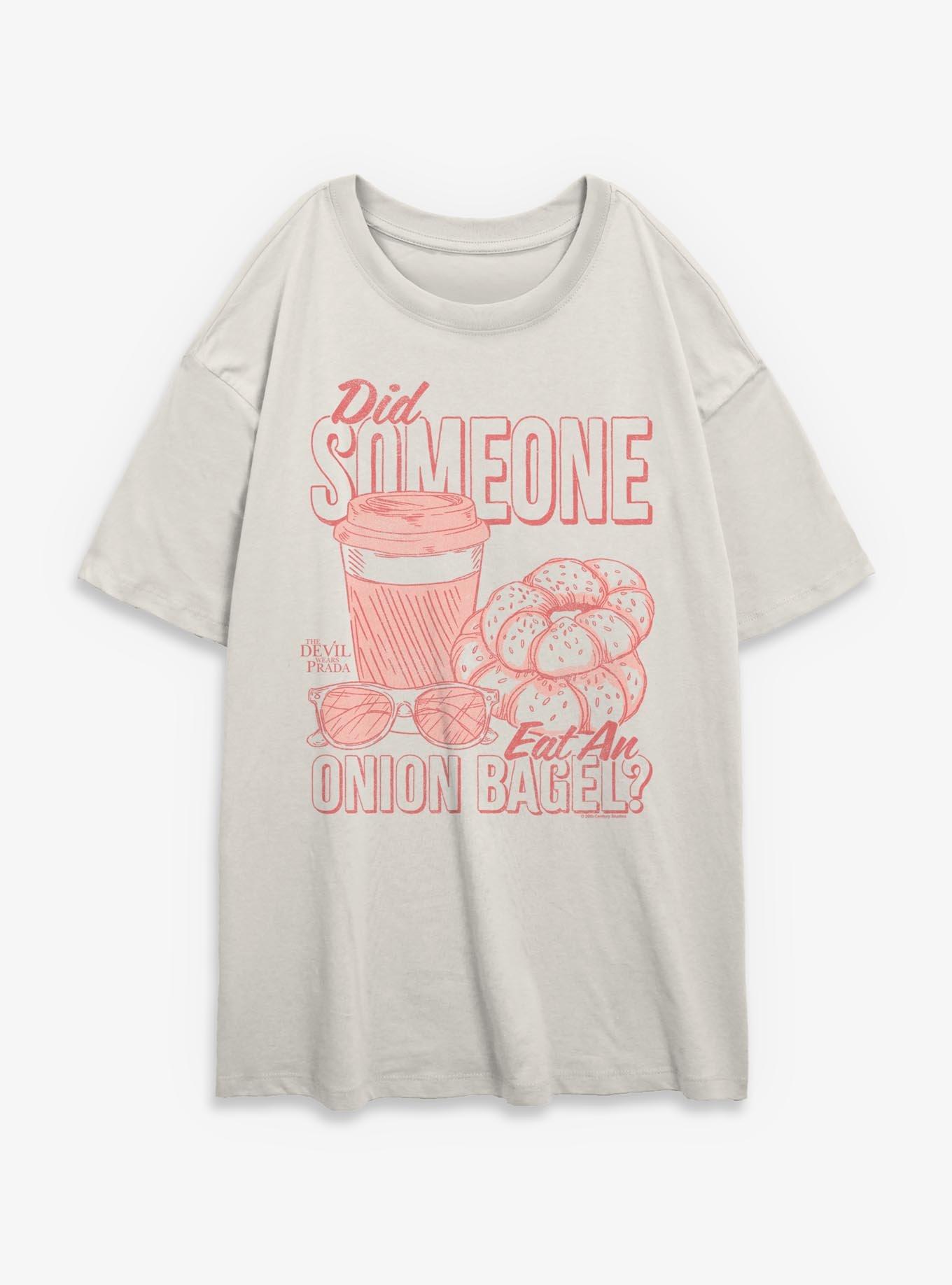 The Devil Wears Prada Onion Bagel Girls Oversized T-Shirt, EGRET, hi-res