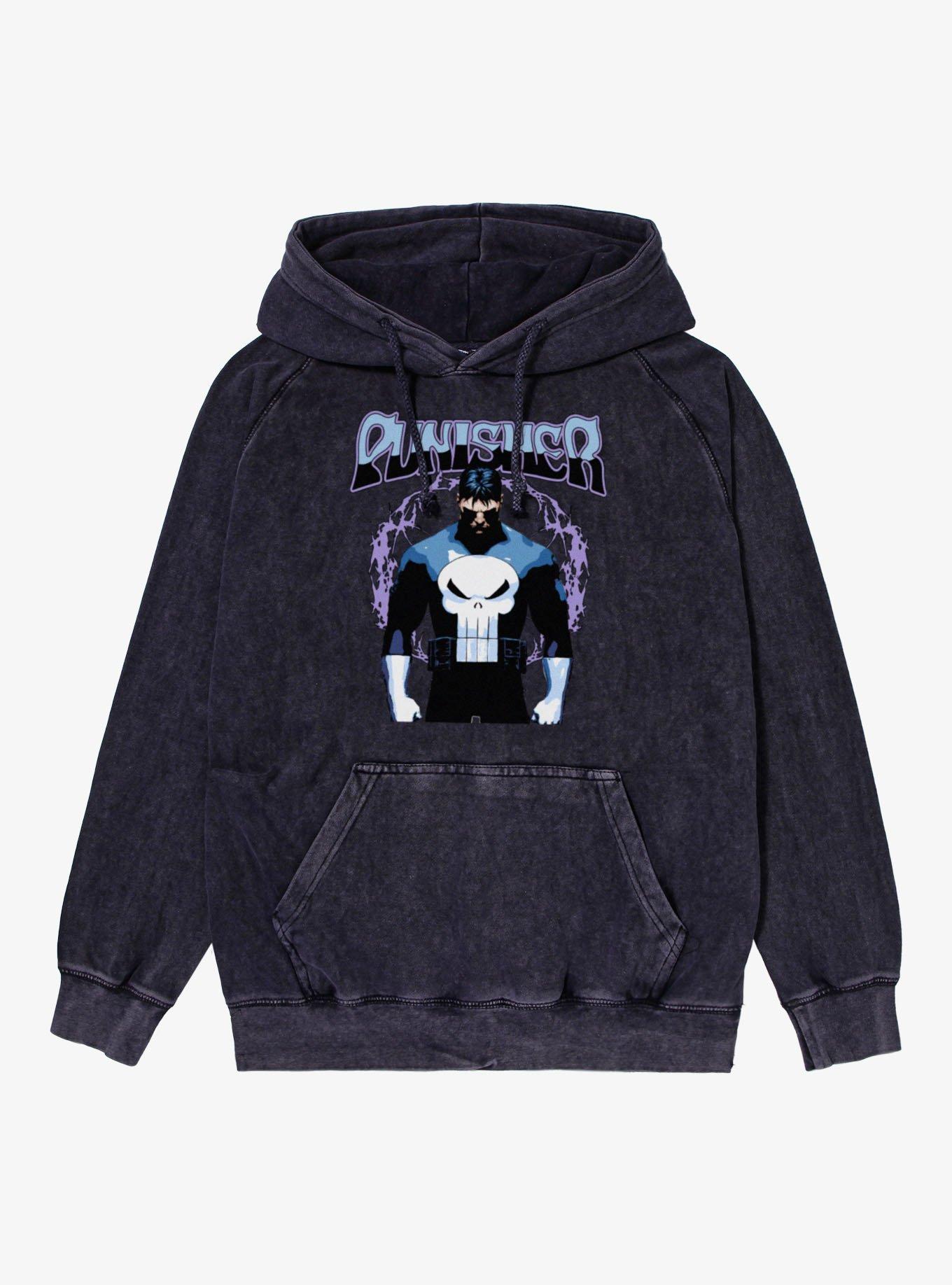 Marvel Punisher Purple Circle Mineral Wash Hoodie, , hi-res
