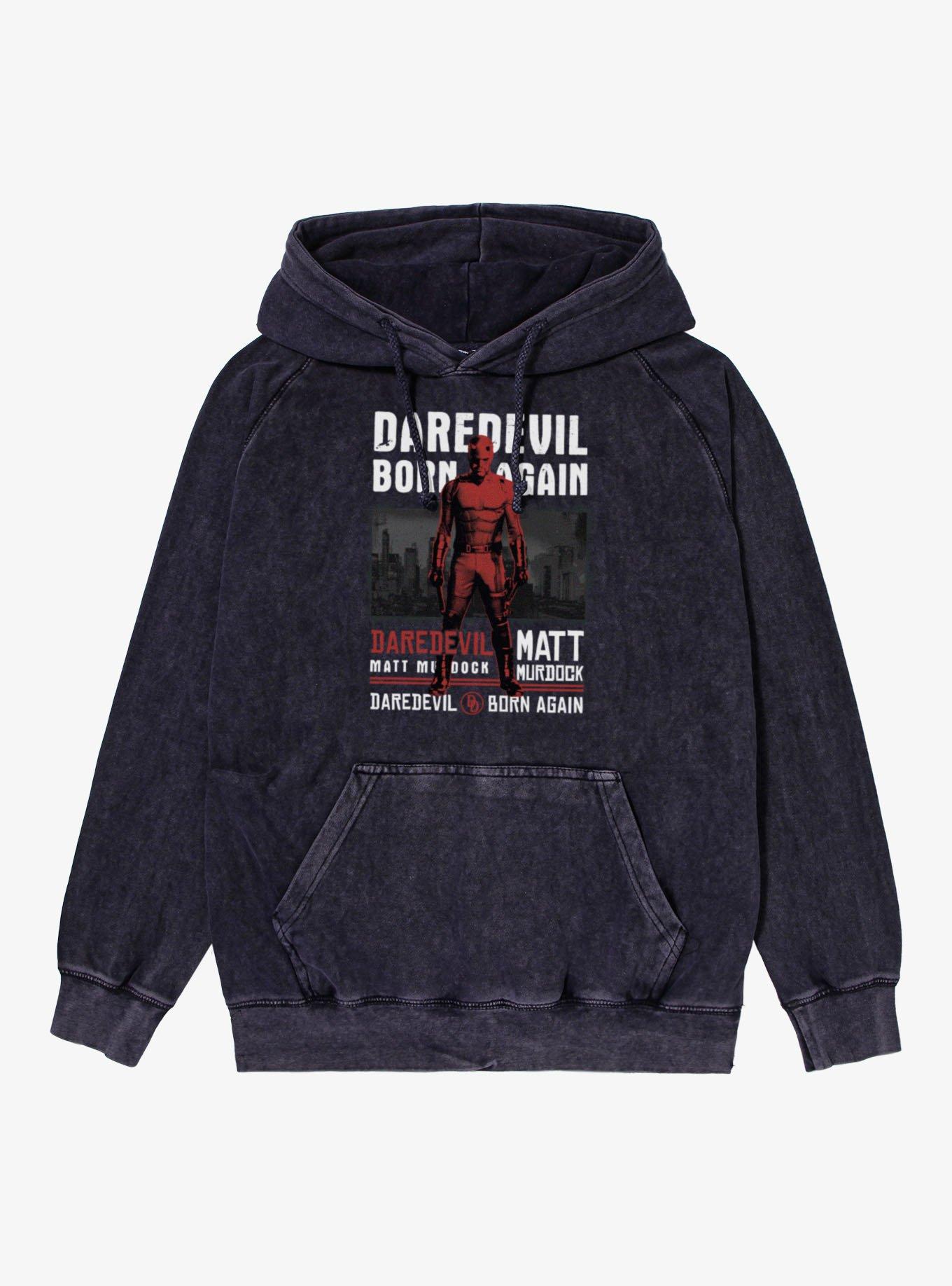 Marvel Daredevil Born Again Matt Murdock Waits Mineral Wash Hoodie, , hi-res