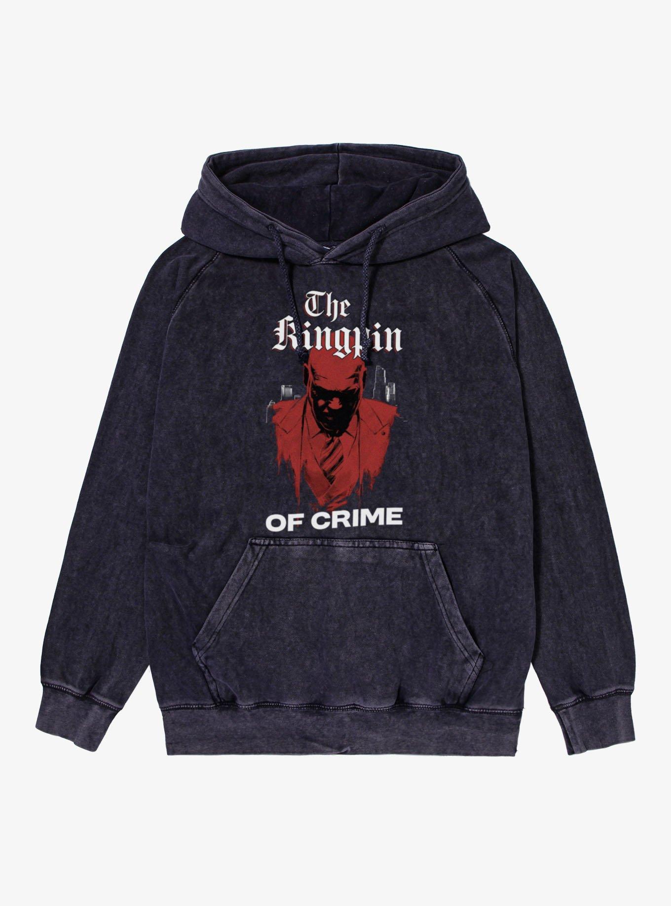 Marvel Daredevil Born Again The Kingpin Of Crime Mineral Wash Hoodie, , hi-res