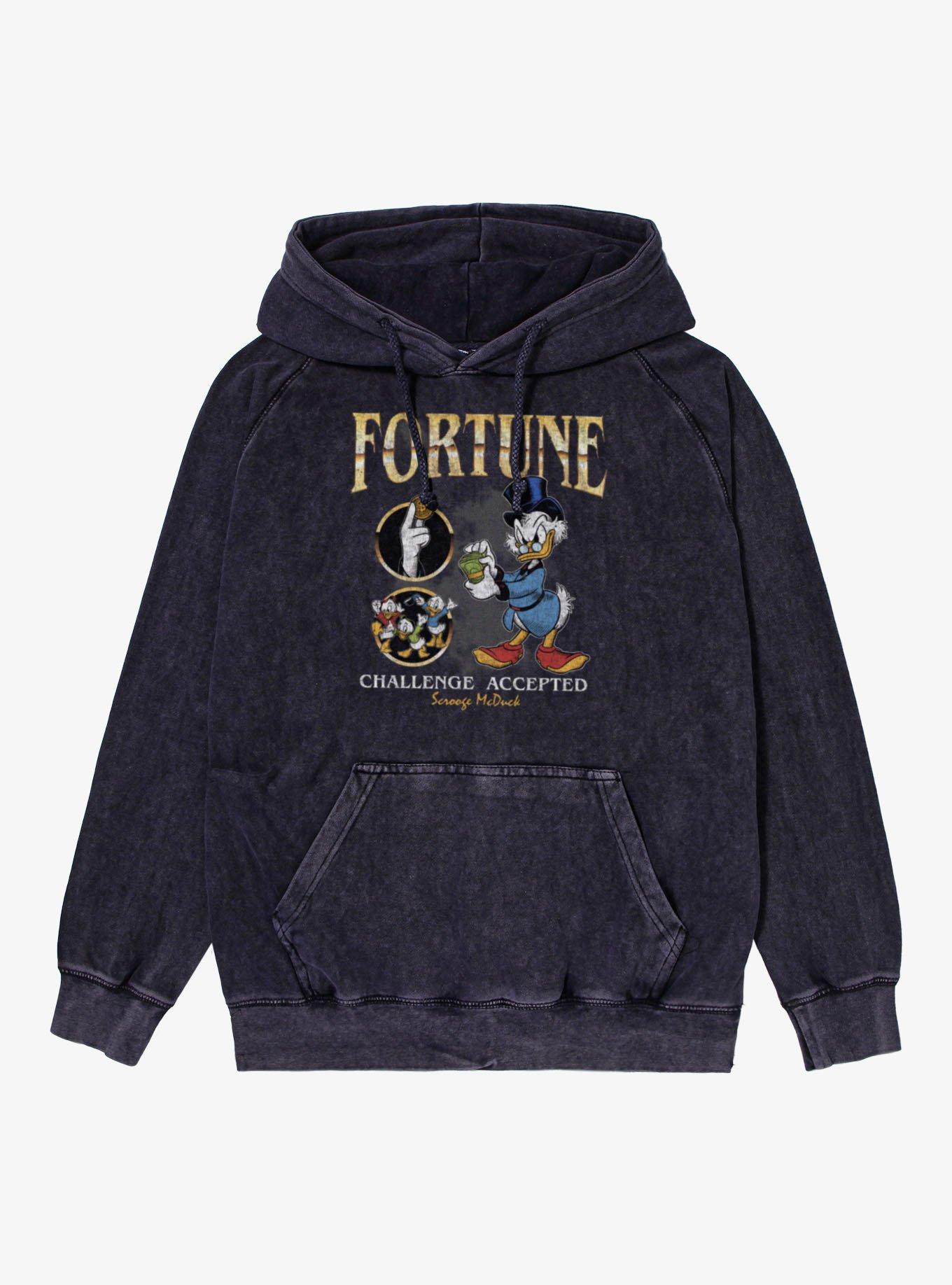 Disney Scrooge McDuck Fortune Accepted Mineral Wash Hoodie, , hi-res