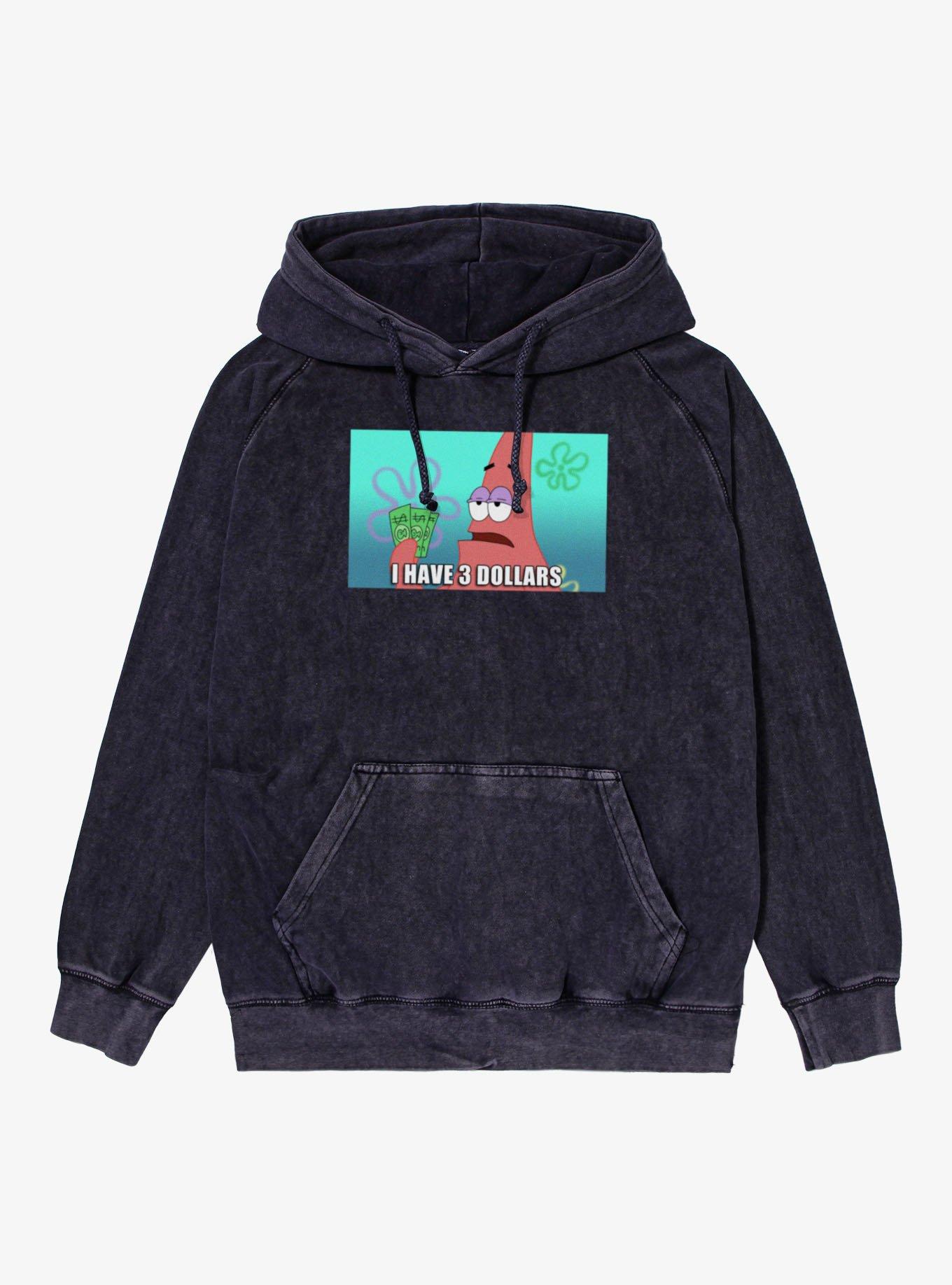 Spongebob Squarepants Patrick 3 Dollar Meme Hoodie, , hi-res