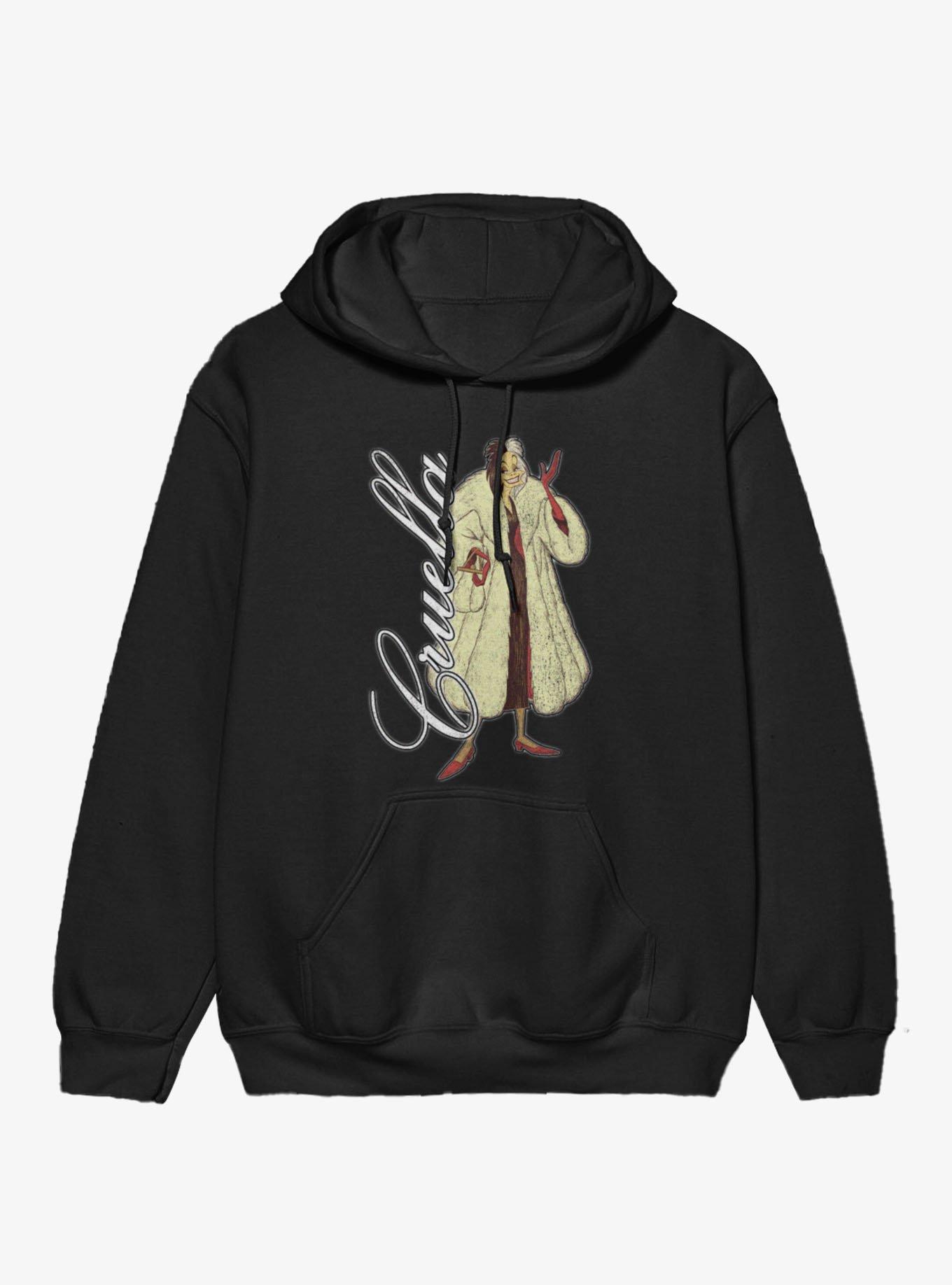 Disney Villains Cruella Cursive Hoodie, , hi-res