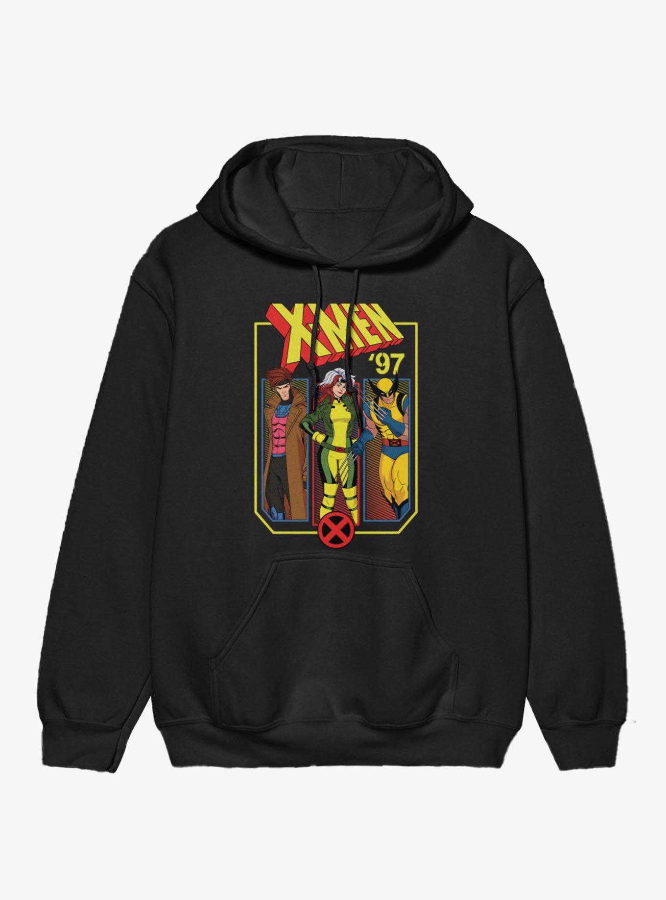 Marvel X-Men 97 Gambit Rogue Wolverine Hoodie, BLACK, hi-res