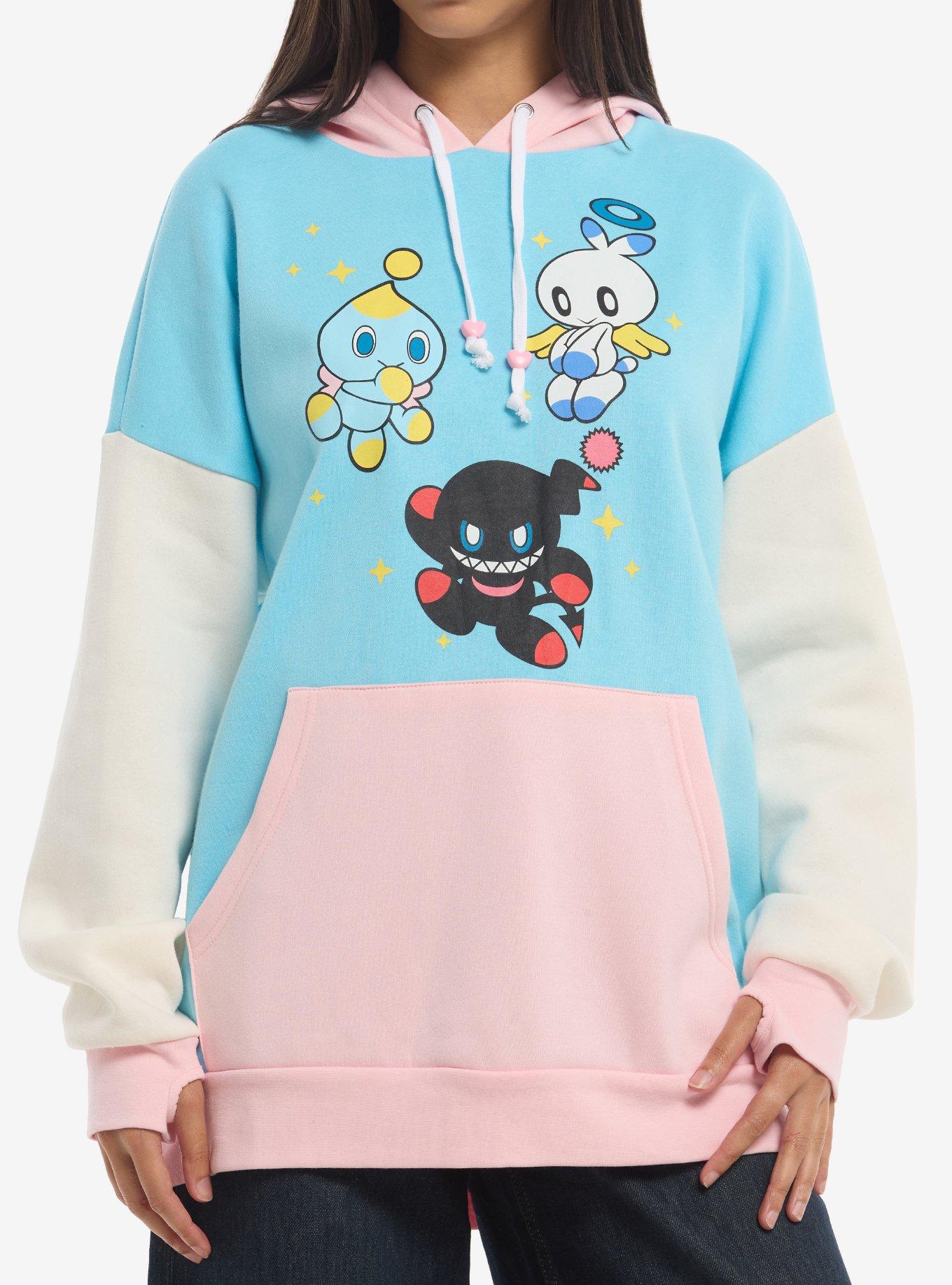 Sonic The Hedgehog Chao Trio Girls Oversized Hoodie