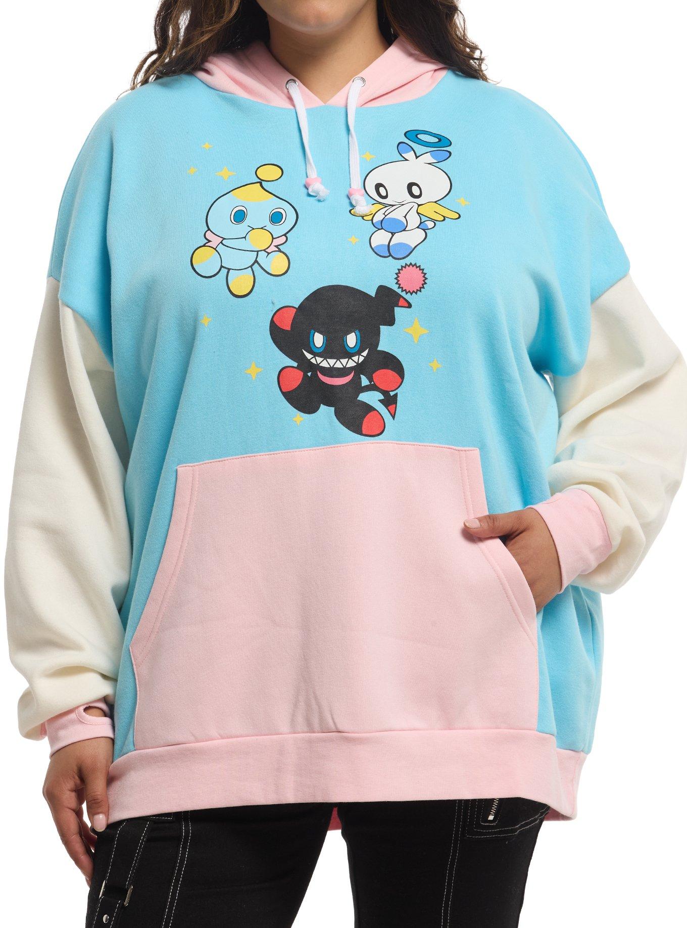 Sonic The Hedgehog Chao Trio Girls Oversized Hoodie Plus Size