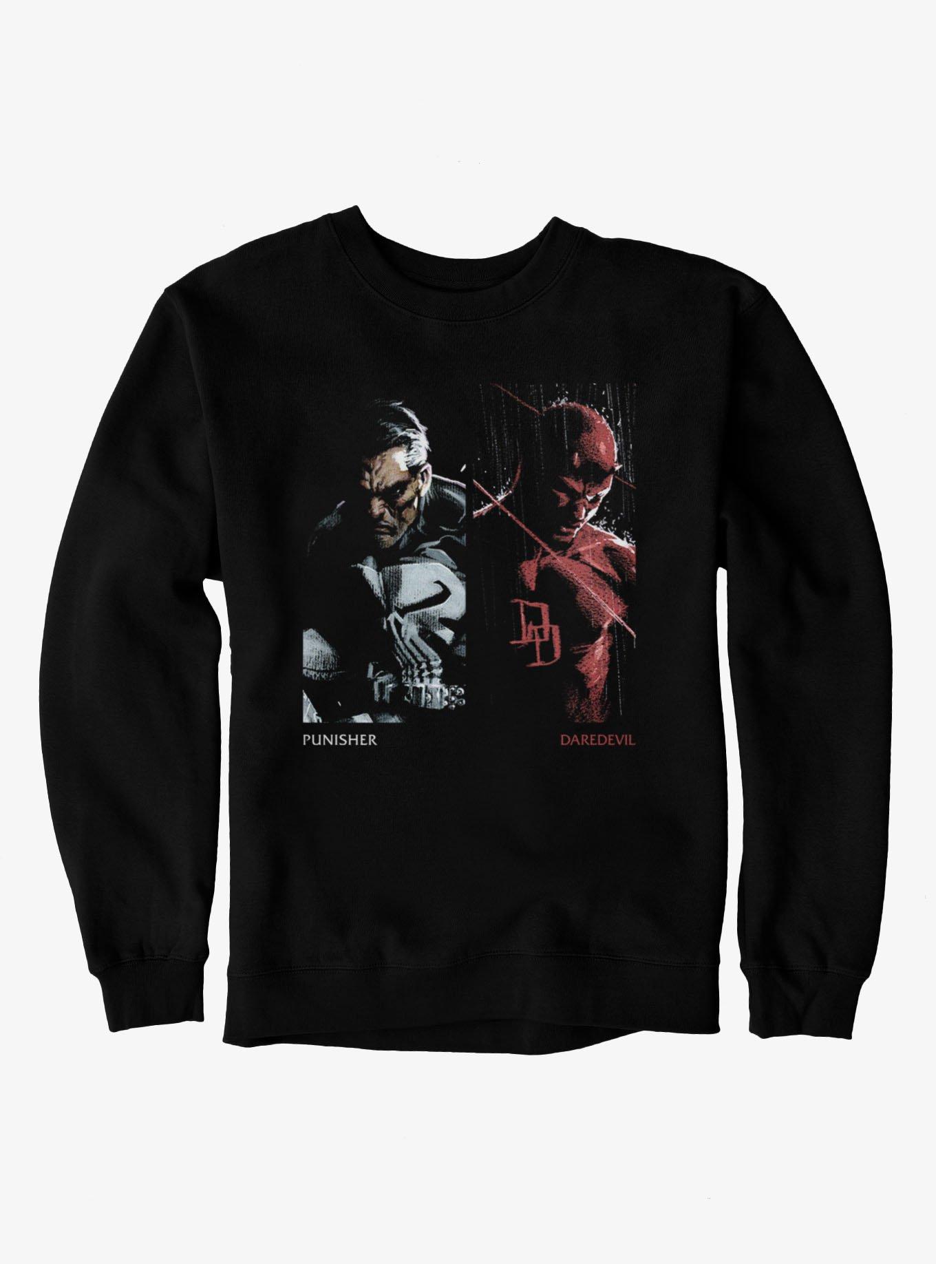 Marvel Comics Punisher And Daredevil Side By Side Sweatshirt, , hi-res