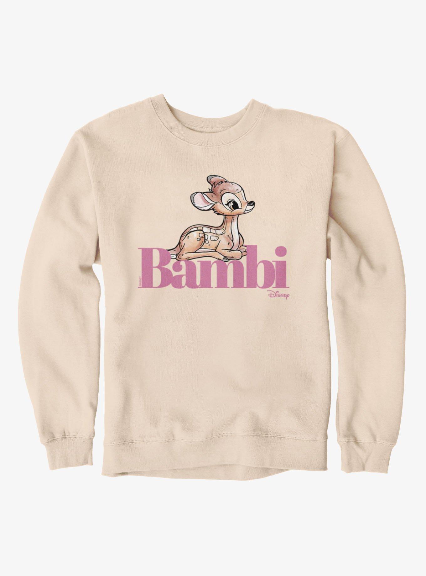 Disney Bambi Baby Laying Down Sweatshirt, SAND, hi-res view 1
