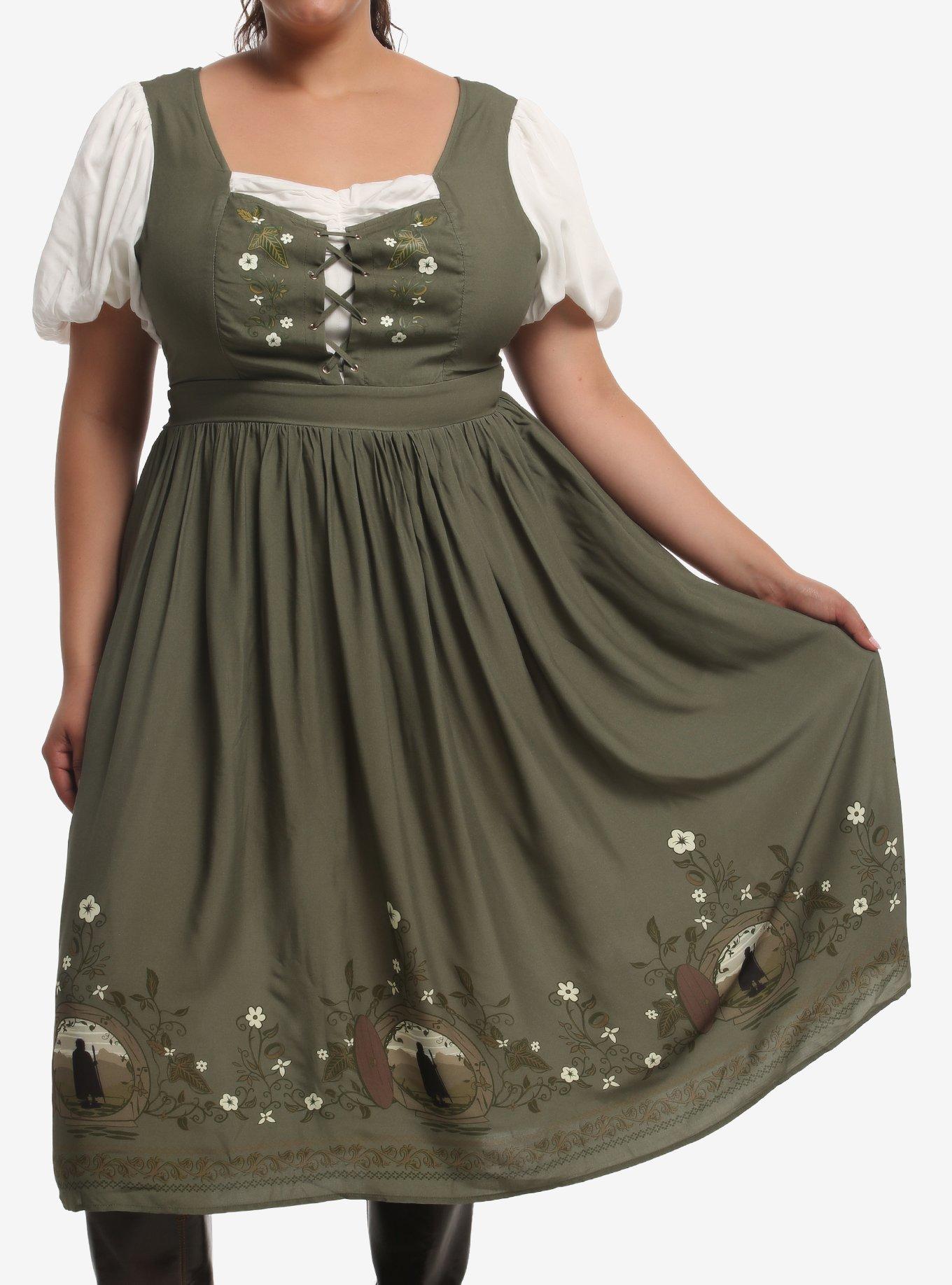 The Lord Of The Rings Hobbit Lace-Up Dress Plus Size