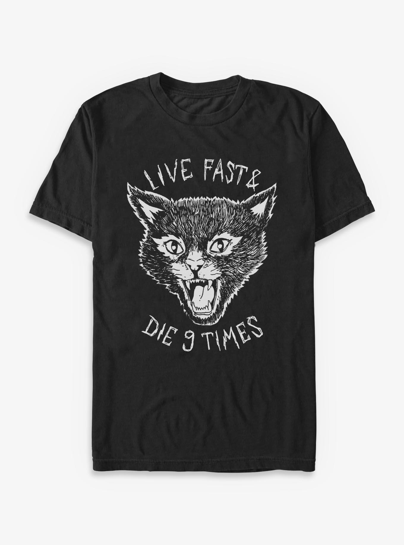 Cat With 9 Lives T-Shirt, , hi-res
