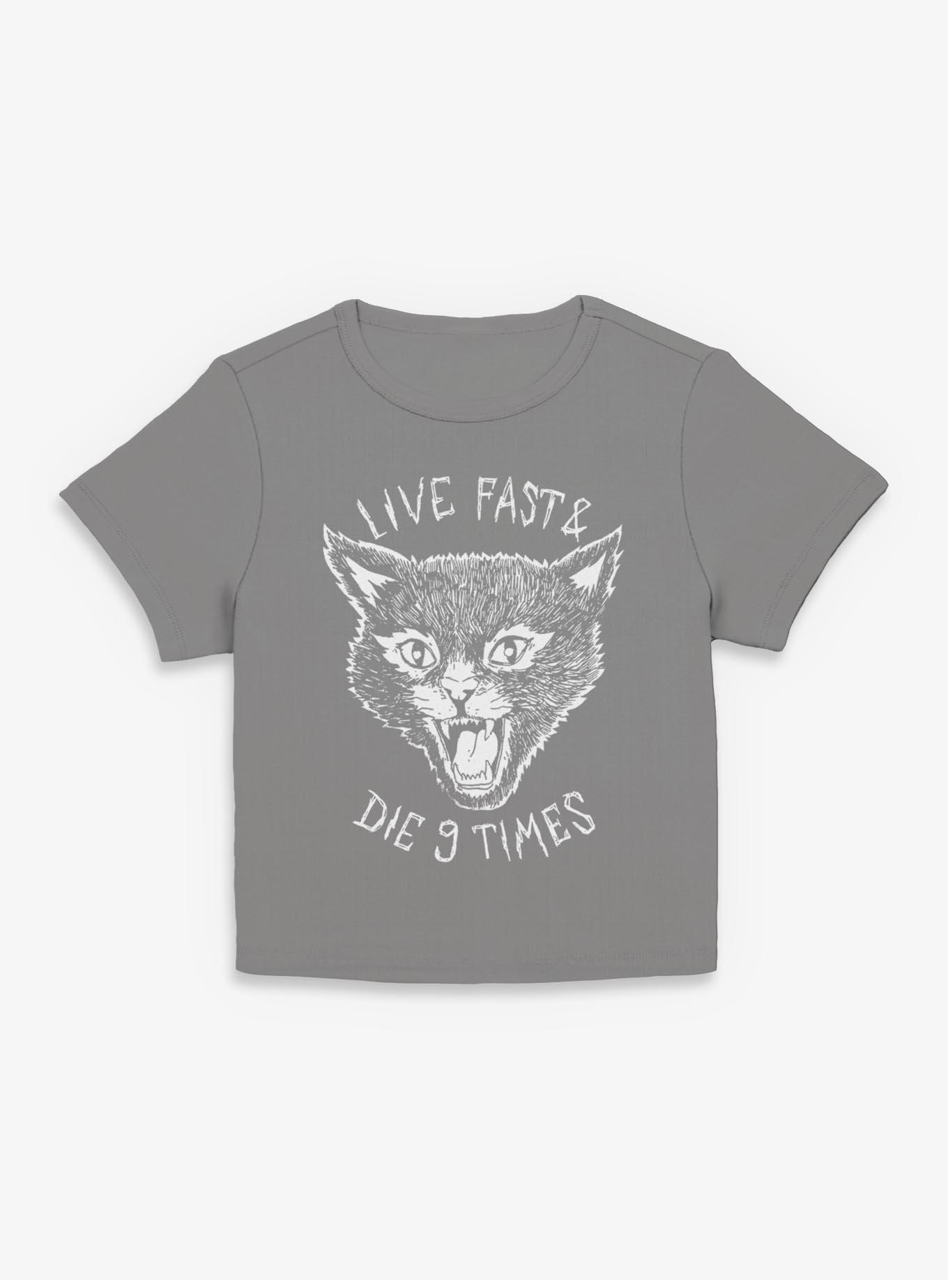 Cat With 9 Lives Girls Baby T-Shirt, , hi-res