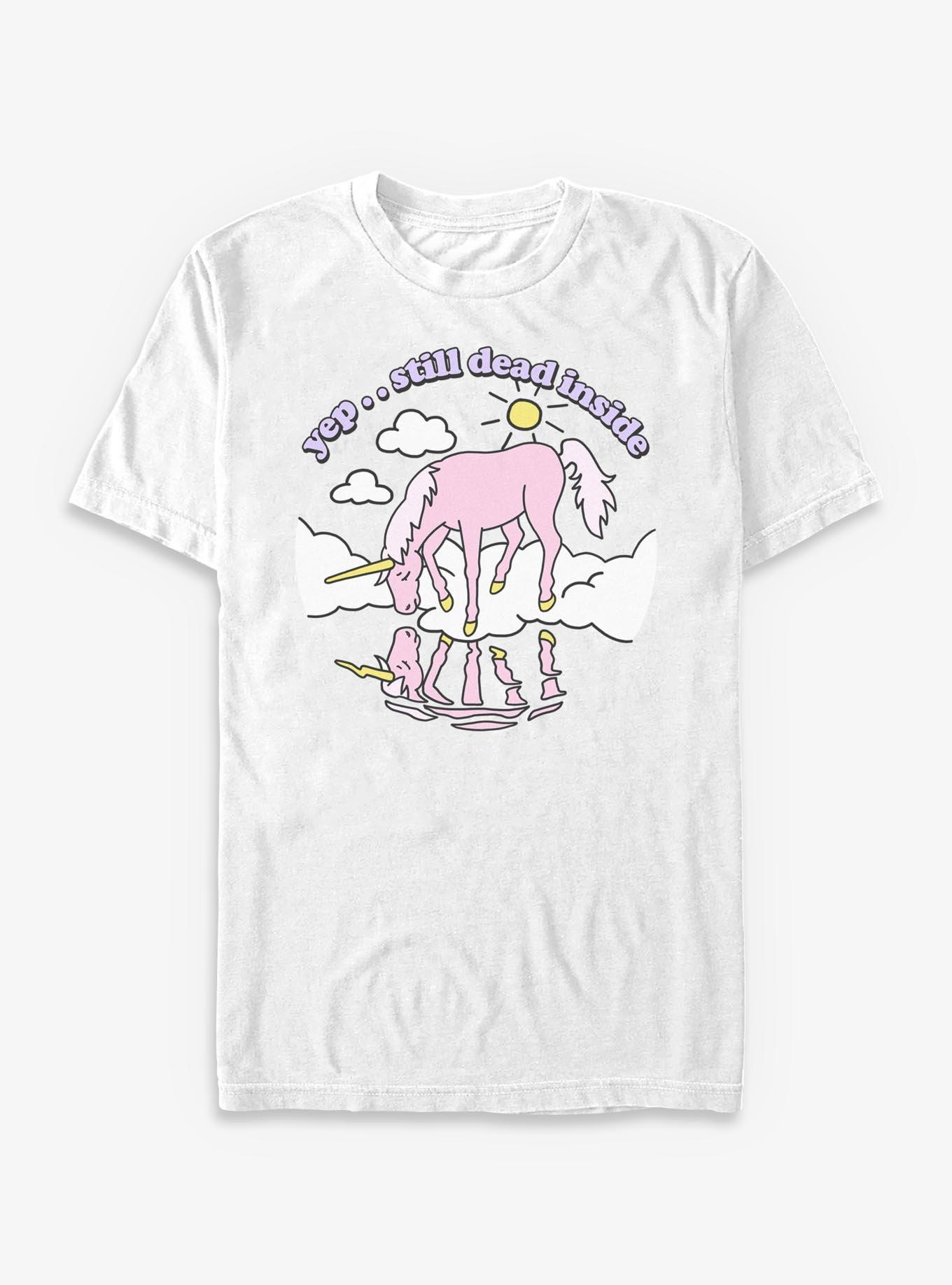 Dead Inside Unicorn Reflection T-Shirt, , hi-res