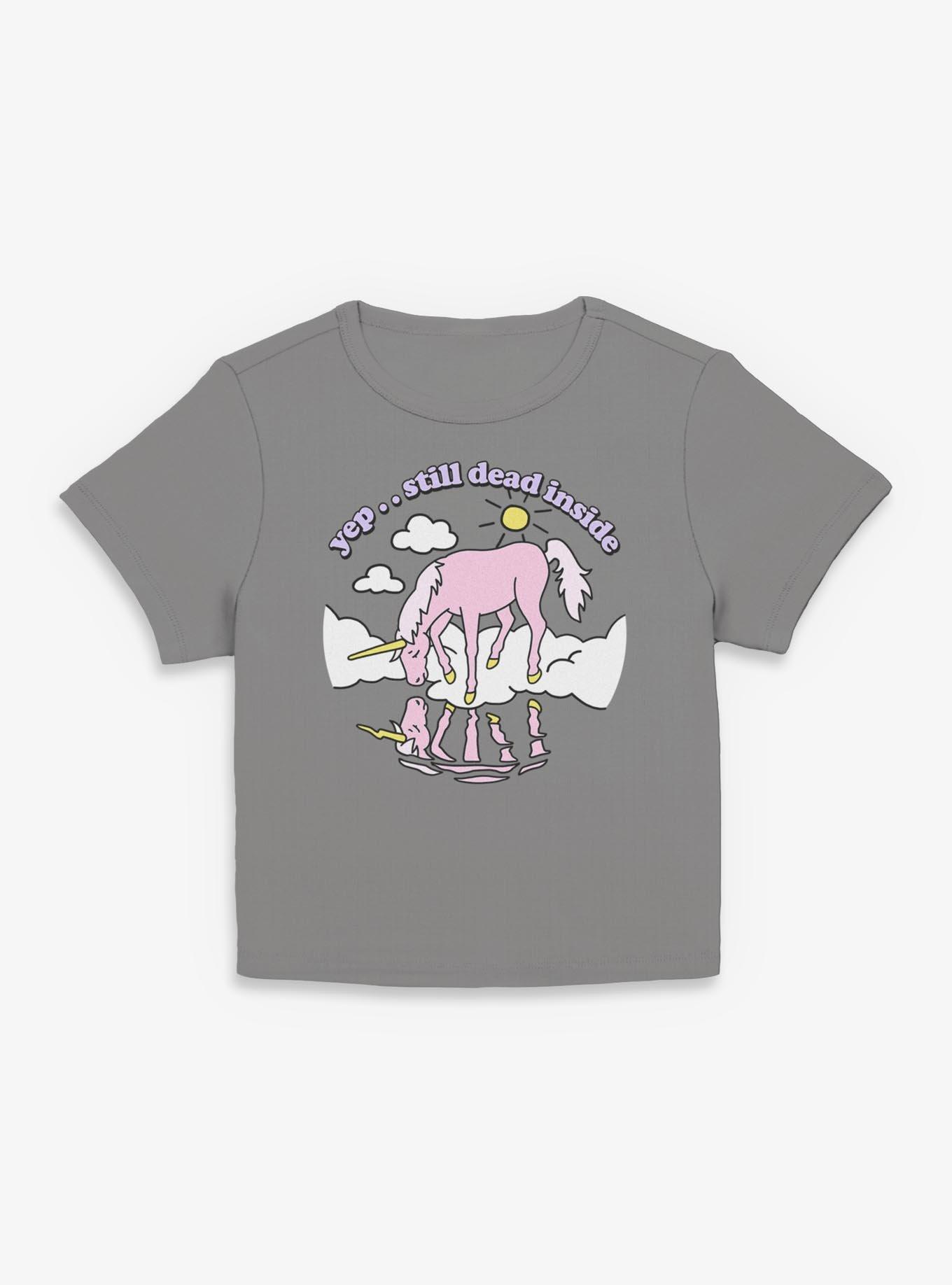 Dead Inside Unicorn Reflection Girls Baby T-Shirt, , hi-res