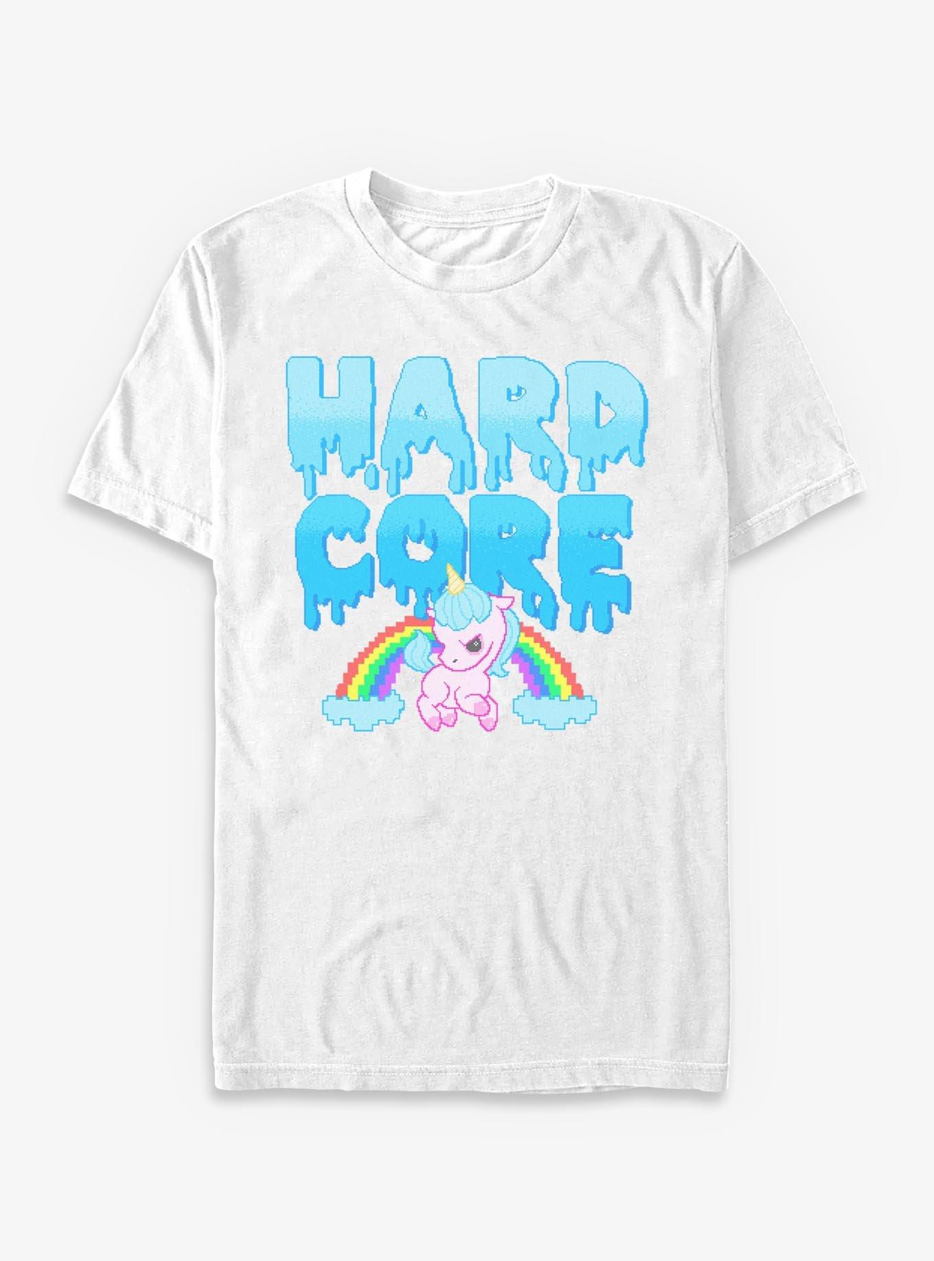 Hardcore Unicorn T-Shirt, WHITE, hi-res