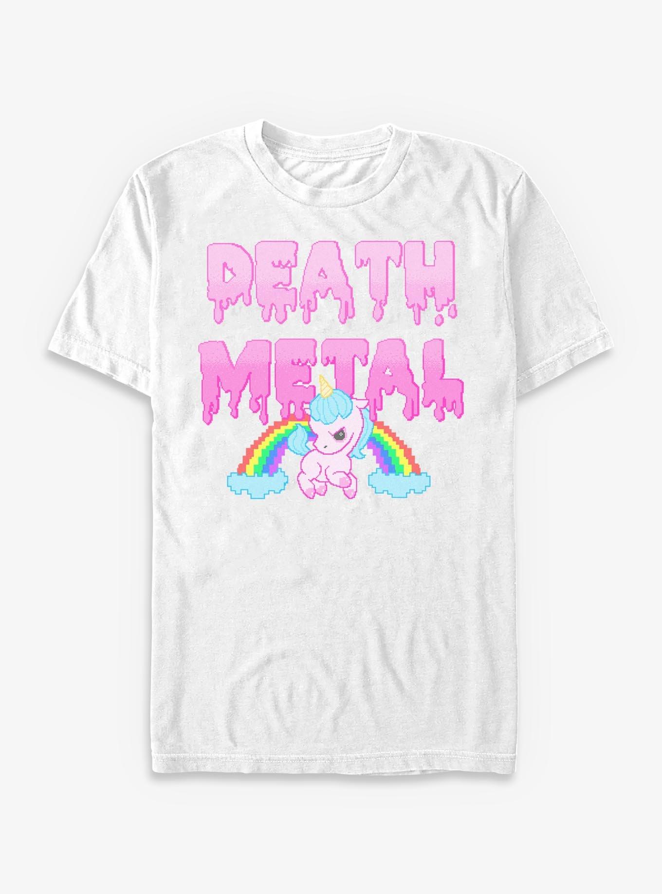 Death Metal Unicorn T-Shirt, WHITE, hi-res