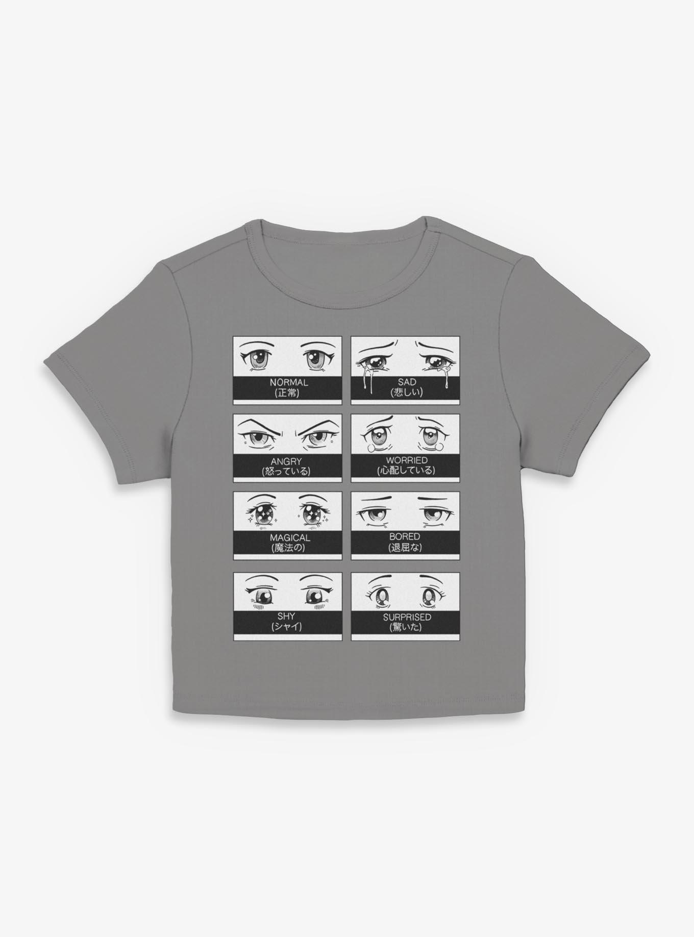 Anime Eye Chart Girls Baby T-Shirt, CHARCOAL, hi-res