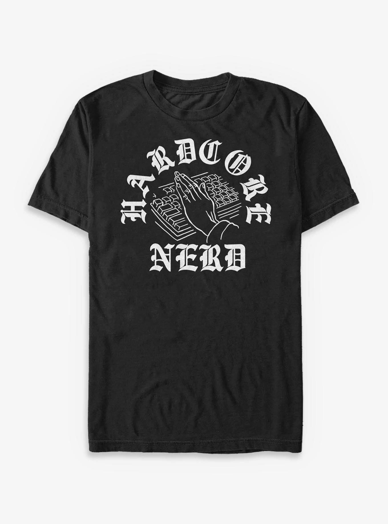 Hardcore Nerd T-Shirt, BLACK, hi-res