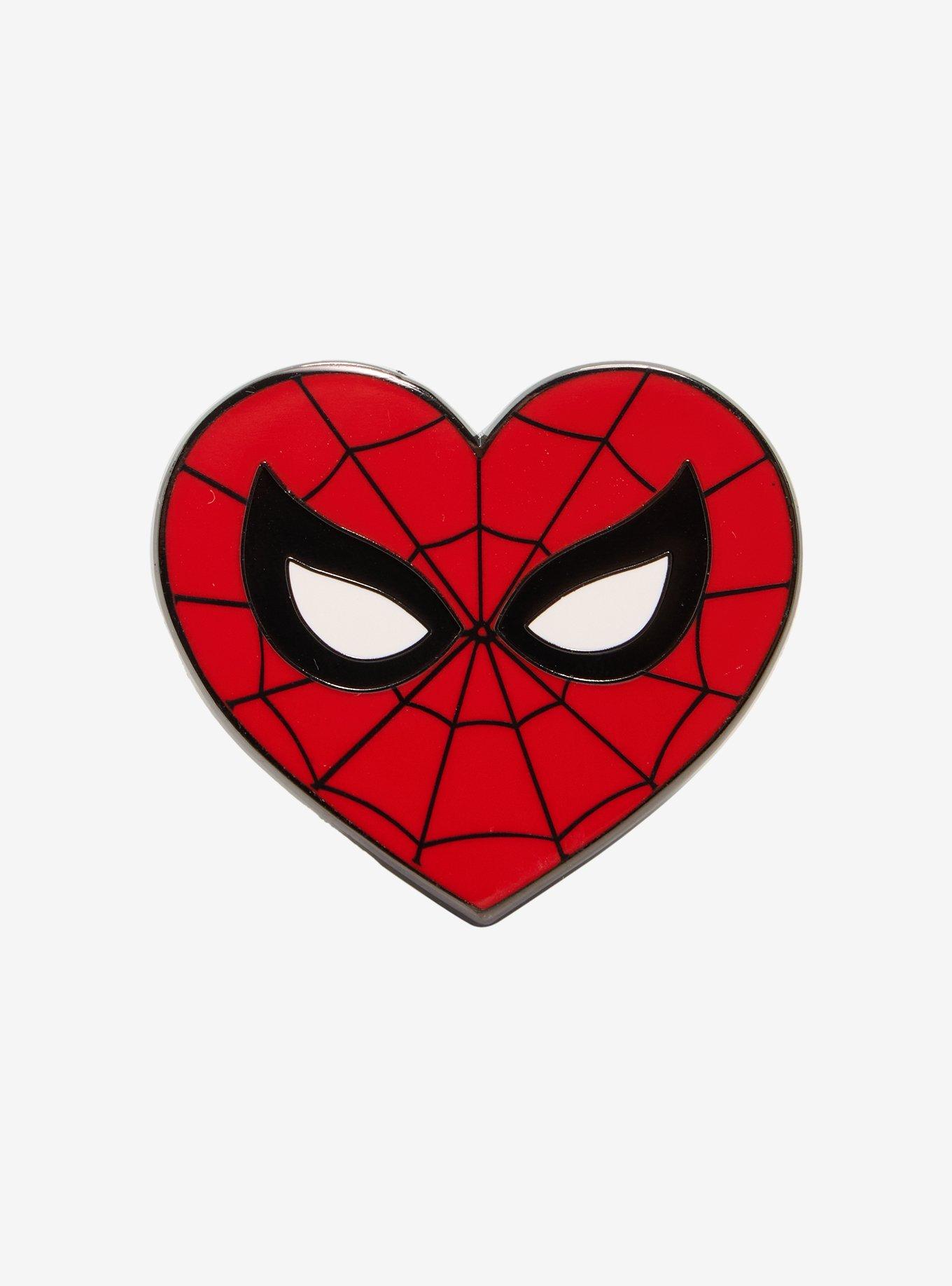 Marvel Spider-Man Heart Enamel Pin, , hi-res