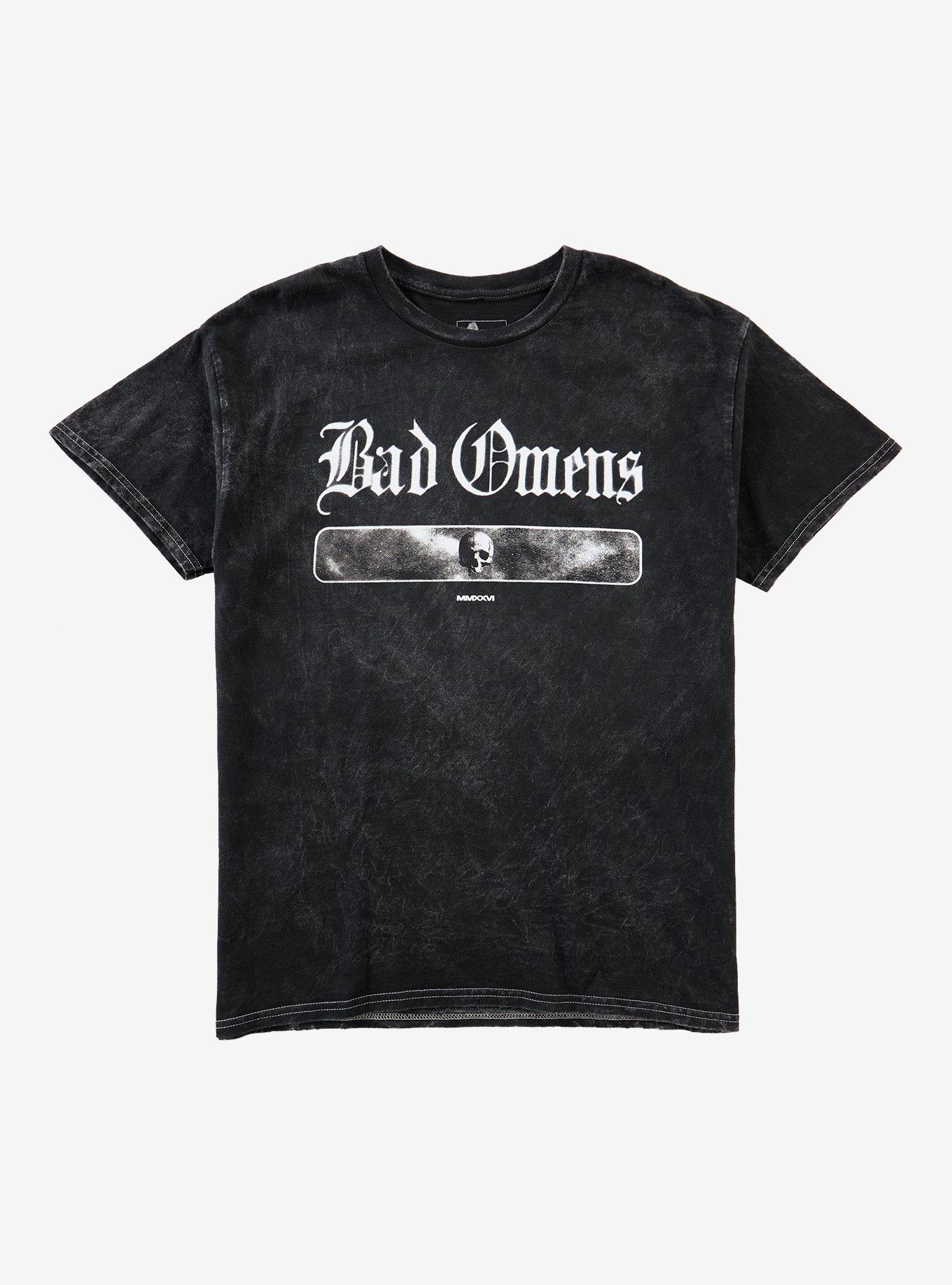 Bad Omens Floral Skull Mineral Wash T-Shirt, , hi-res