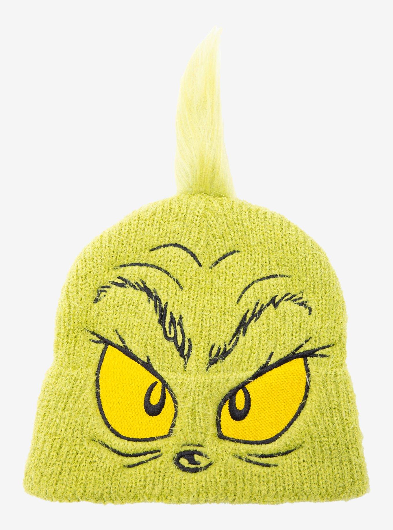 Dr. Seuss How The Grinch Stole Christmas Figural Grinch Beanie - BoxLunch Exclusive, , hi-res
