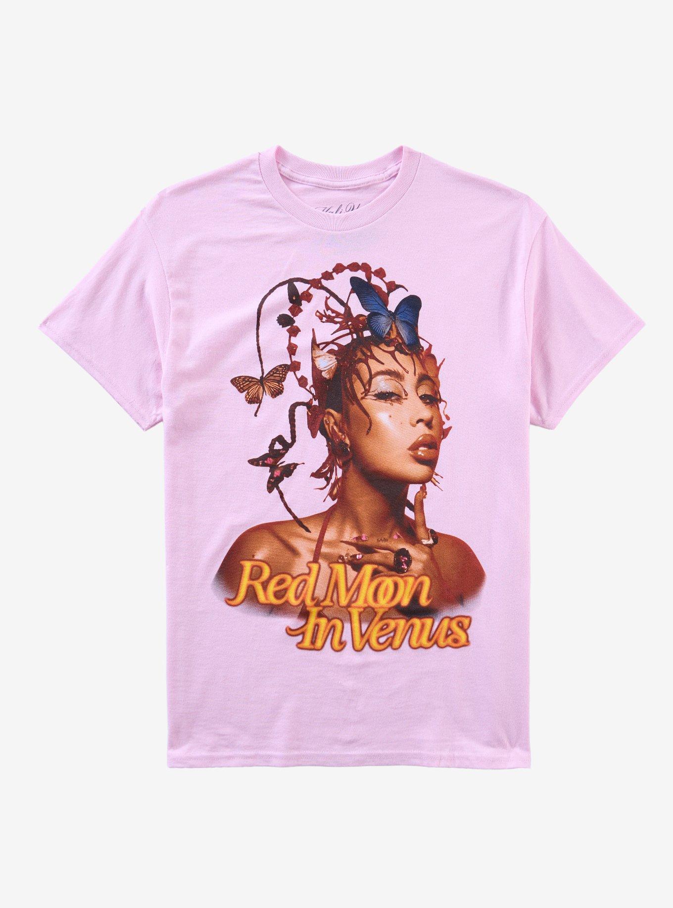 Kali Uchis Red Moon Portrait T-Shirt, , hi-res