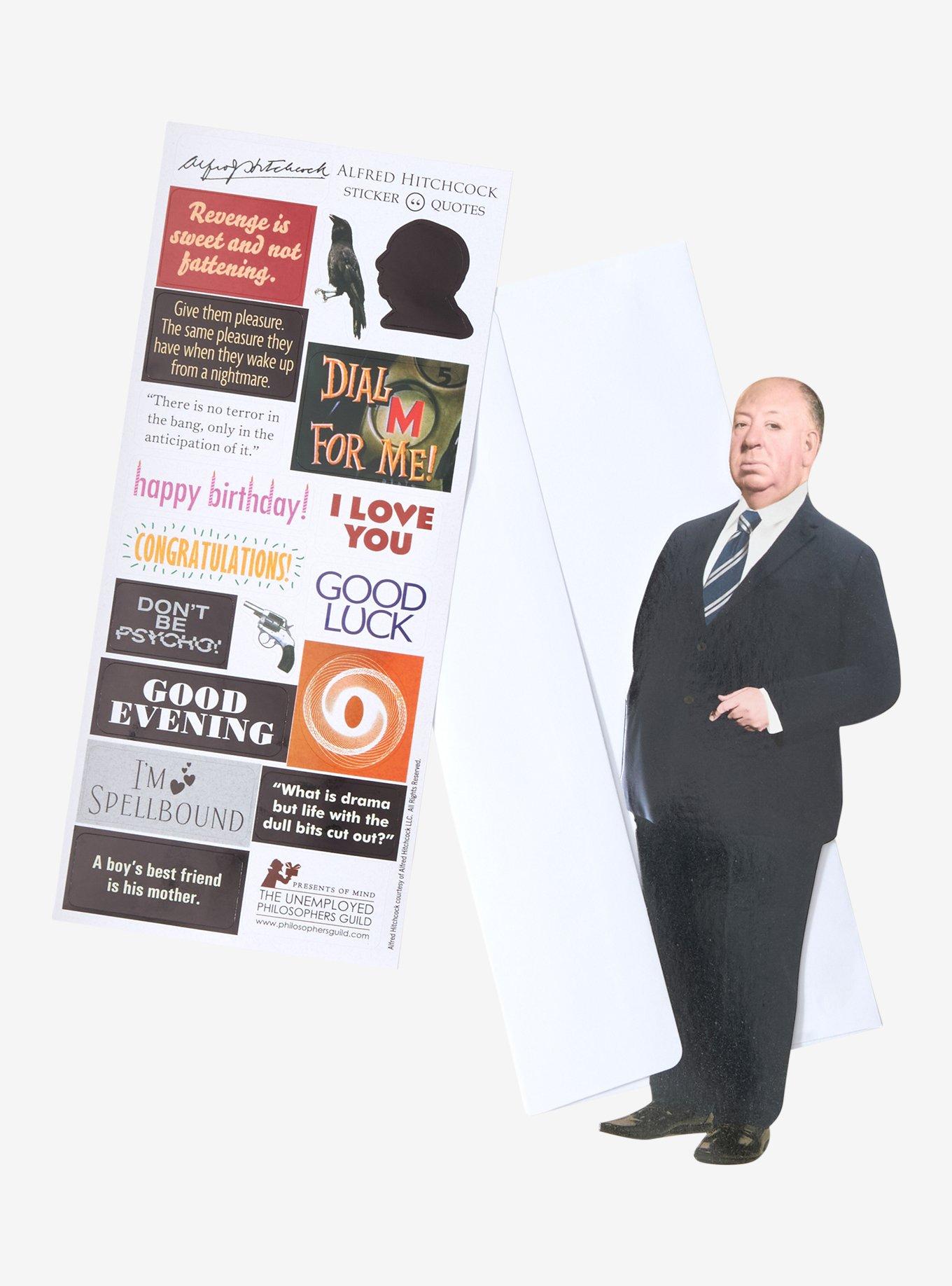 Quotable Notables Alfred Hitchcock Greeting Card & Sticker Sheet, , hi-res