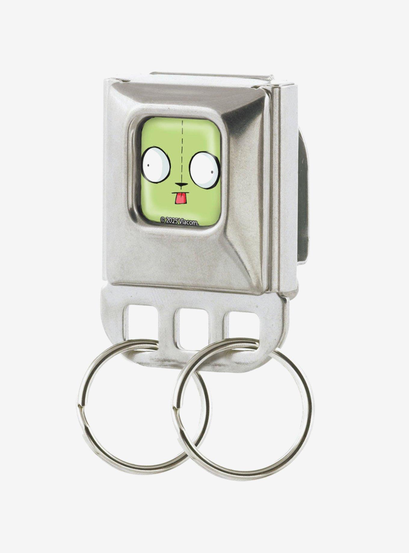 Invader Zim GIR Face Close Up Seatbelt Buckle Keychain, , hi-res
