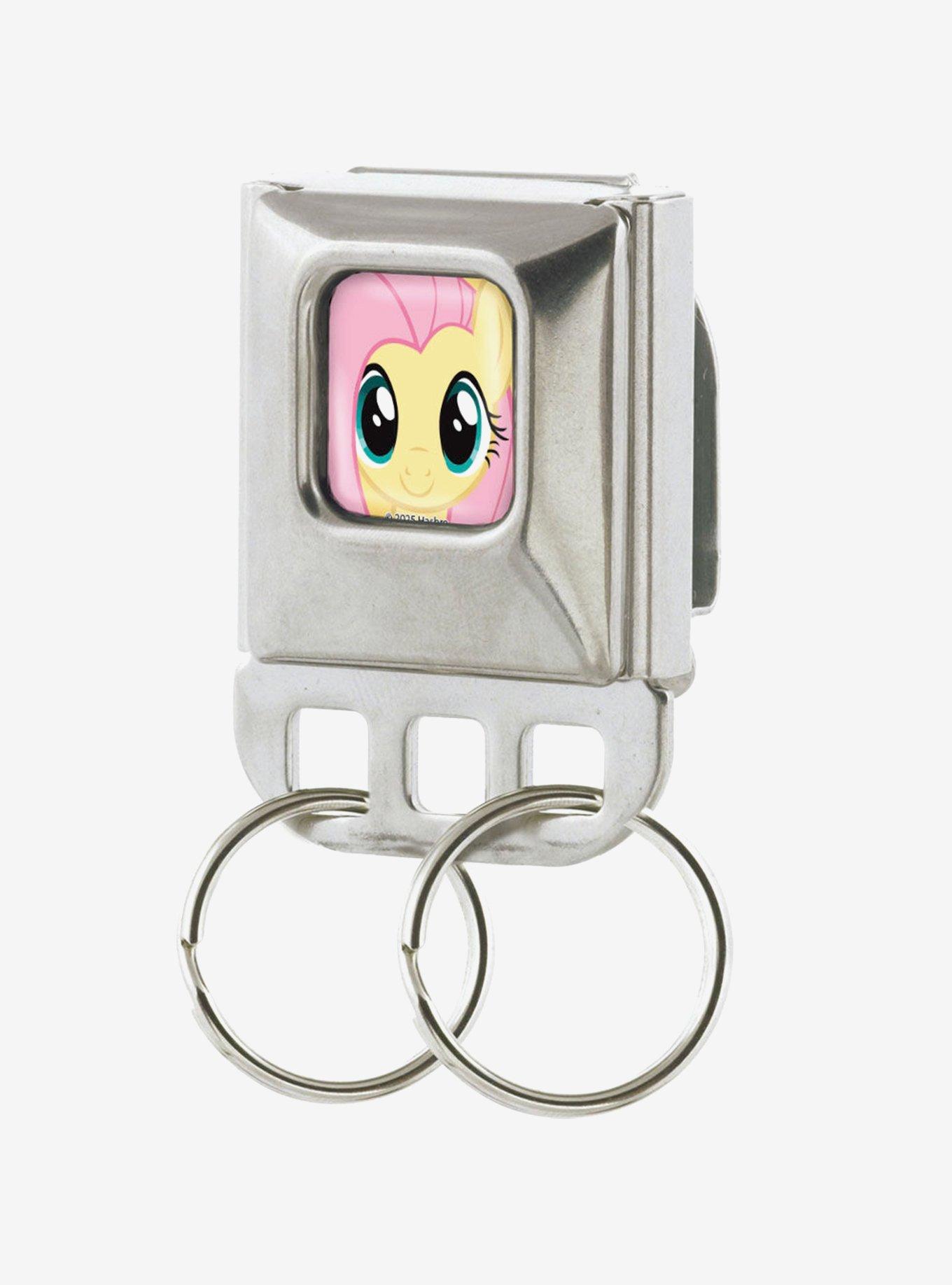 My Little Pony Fluttershy Face Close Up Seatbelt Buckle Keychain, , hi-res