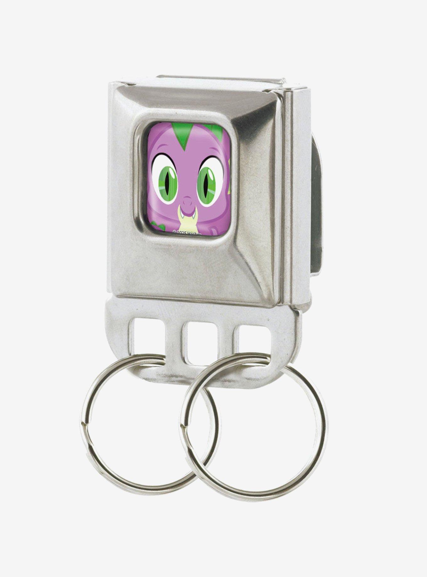 My Little Pony Spike Face Close Up Lavender Seatbelt Buckle Keychain, , hi-res