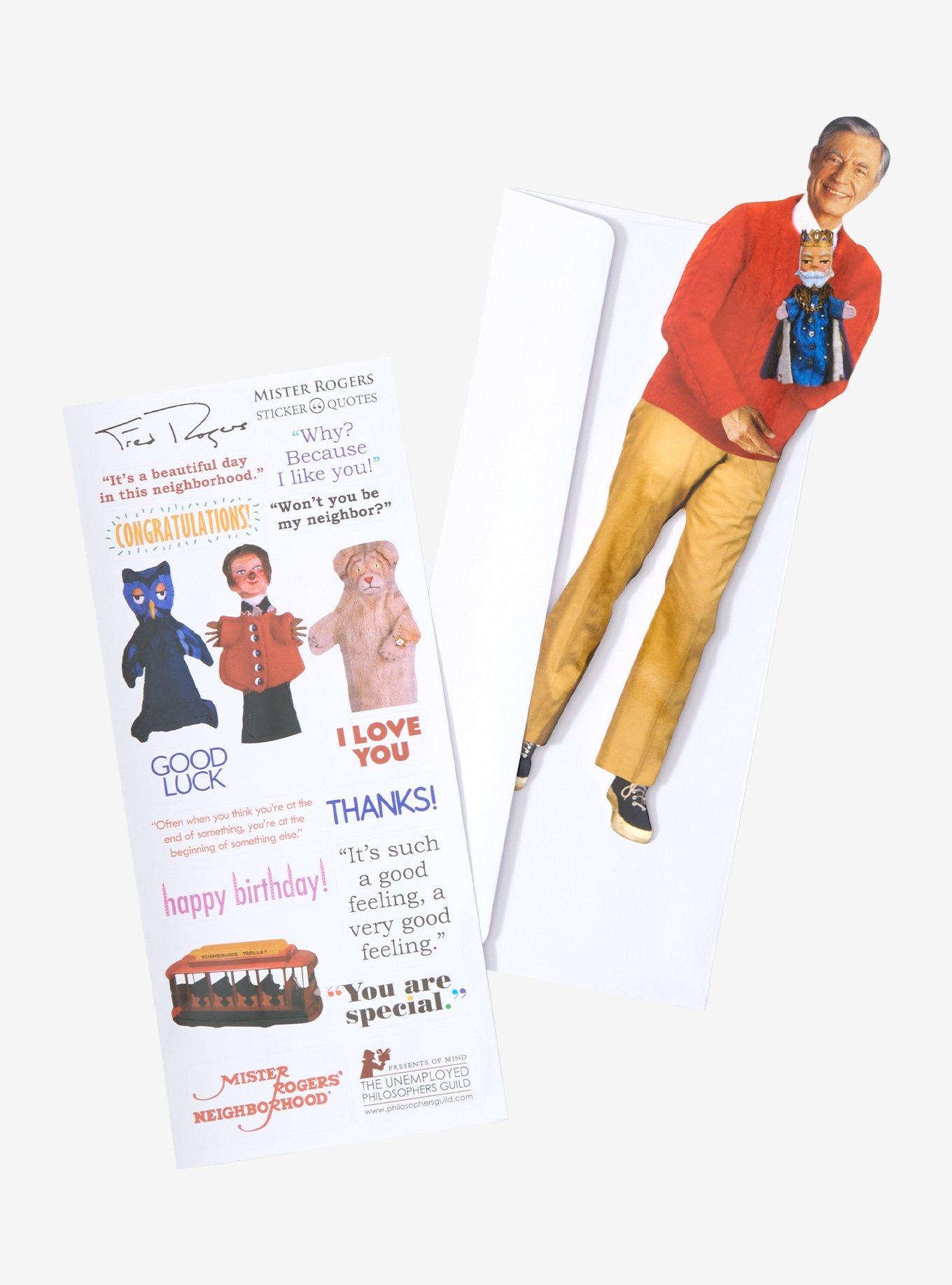 Quotable Notables Mister Rogers Greeting Card & Sticker Sheet, , hi-res