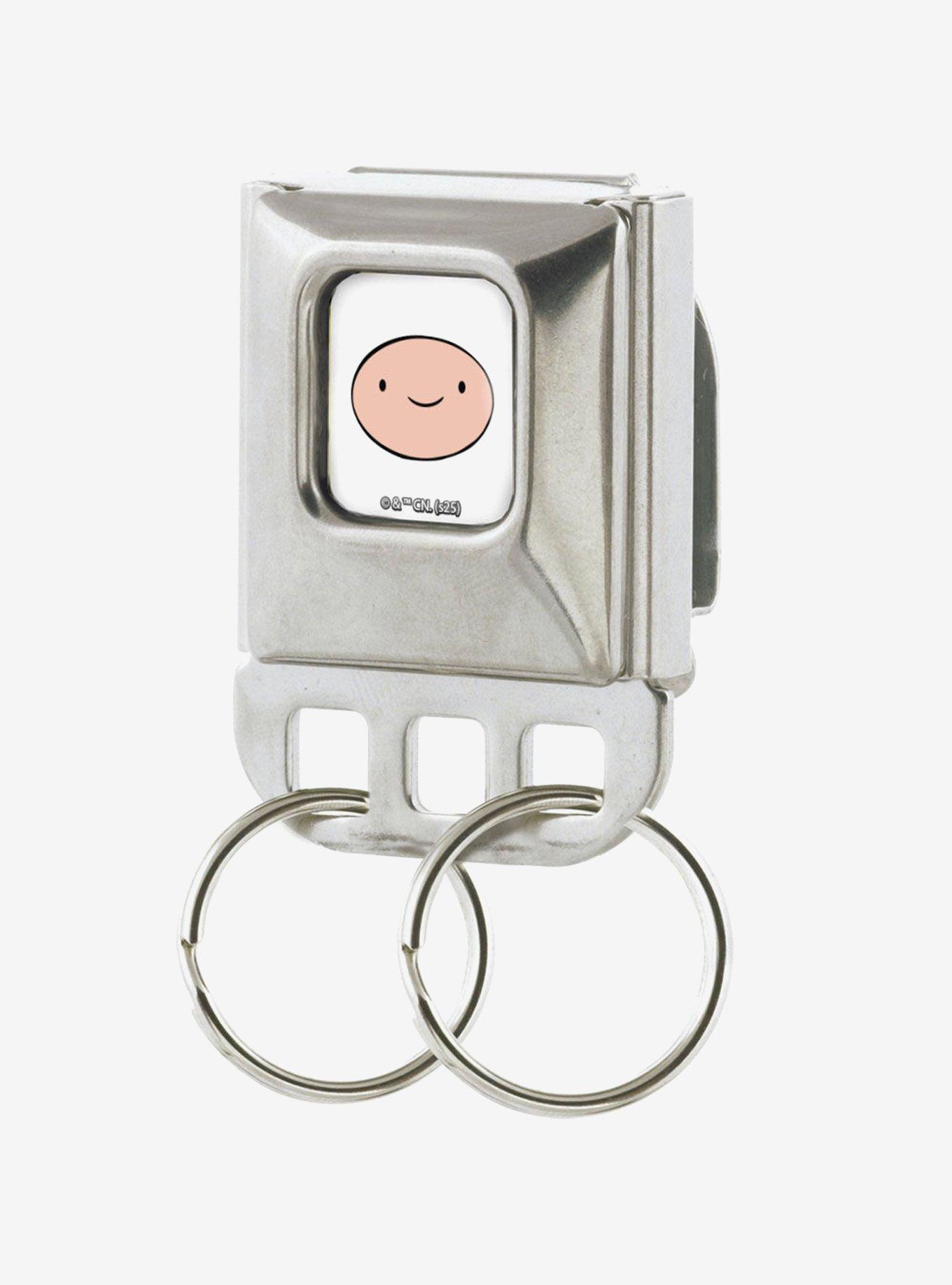 Adventure Time Finn Face Close Up Seatbelt Buckle Keychain, , hi-res
