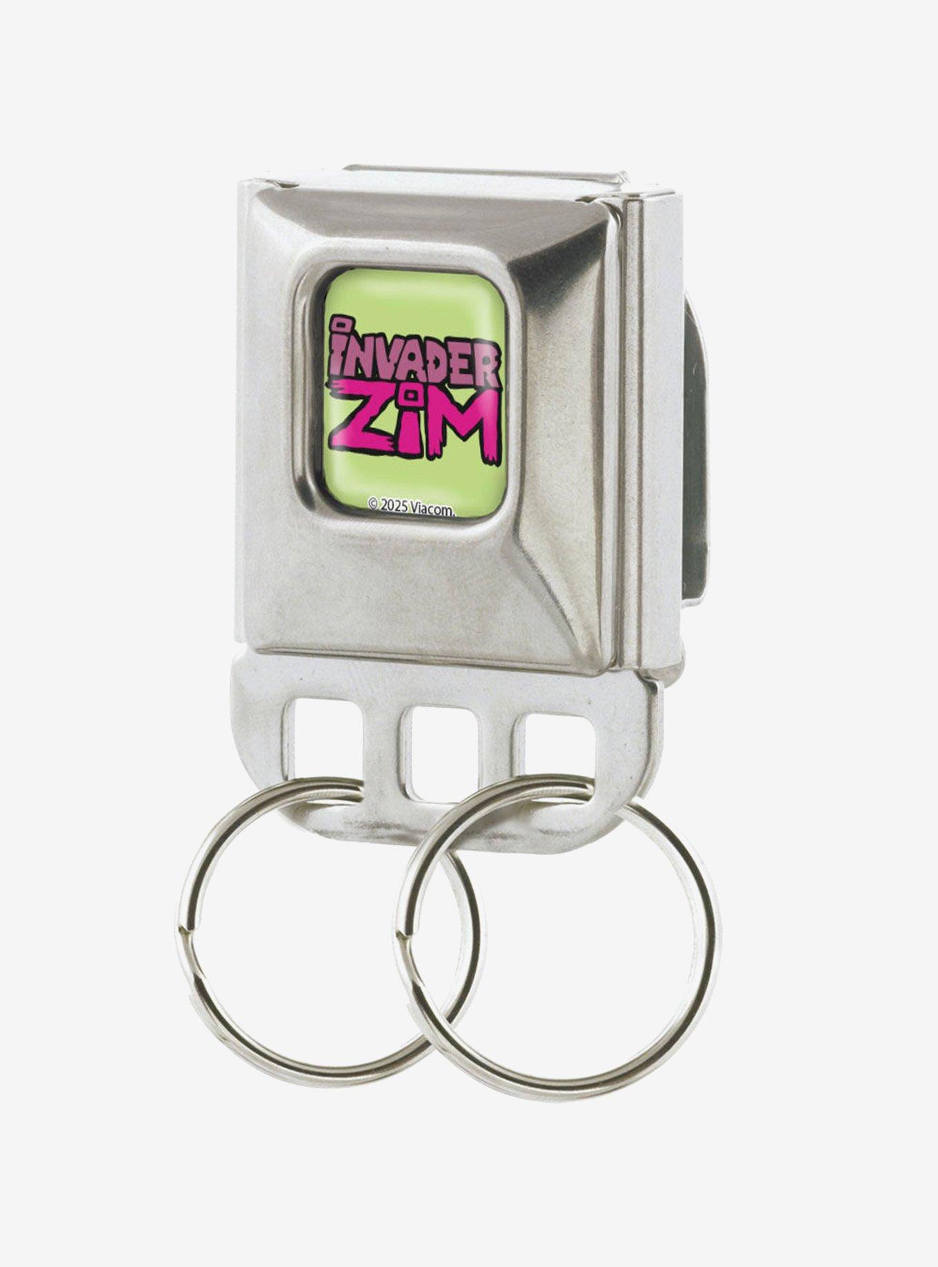 Invader Zim Title Logo Seatbelt Buckle Keychain, , hi-res