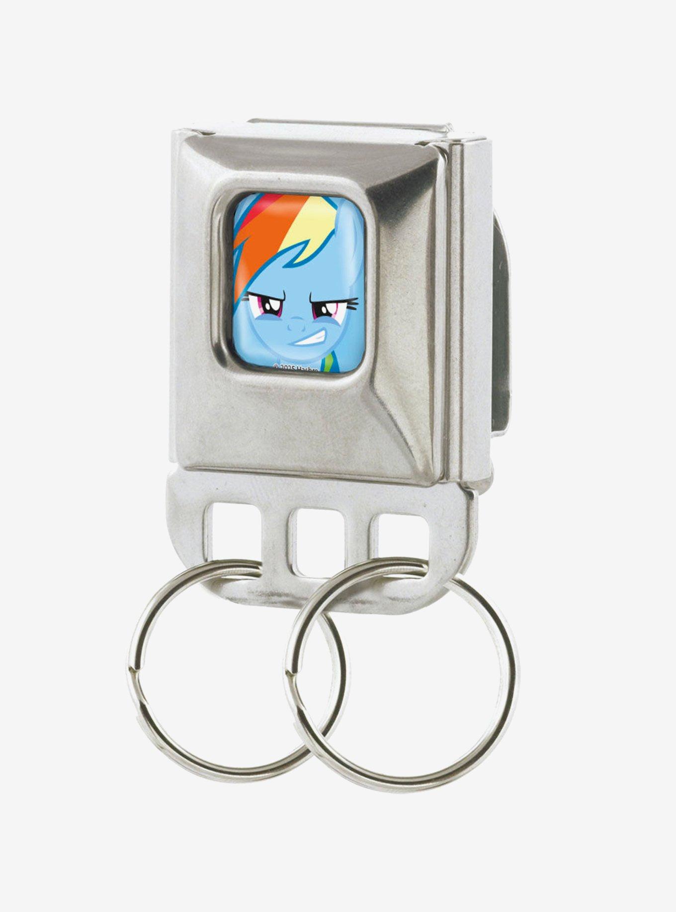 My Little Pony Rainbow Dash Face Close Up Seatbelt Buckle Keychain, , hi-res