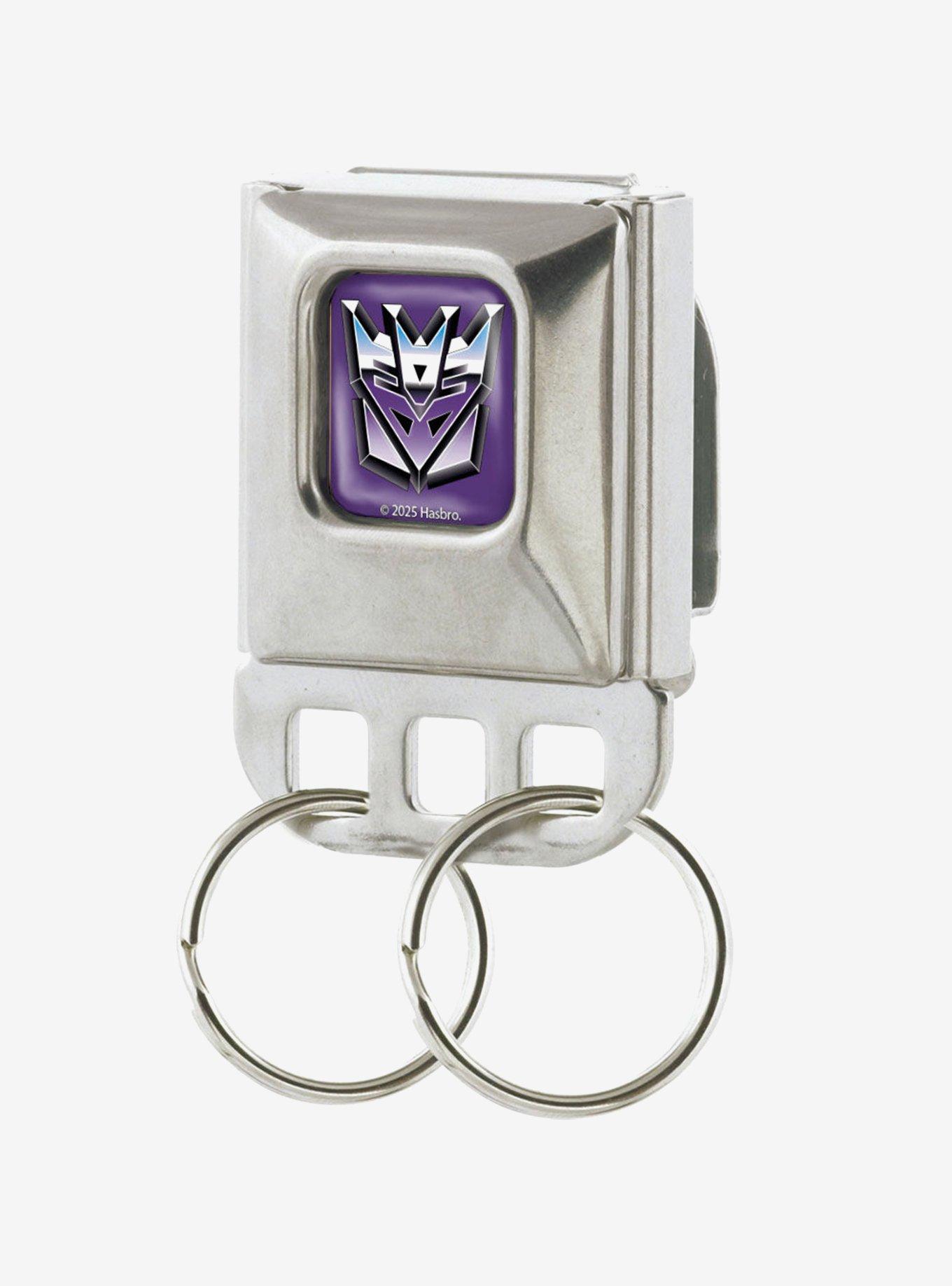 Transformers Decepticons Logo Seatbelt Buckle Keychain, , hi-res