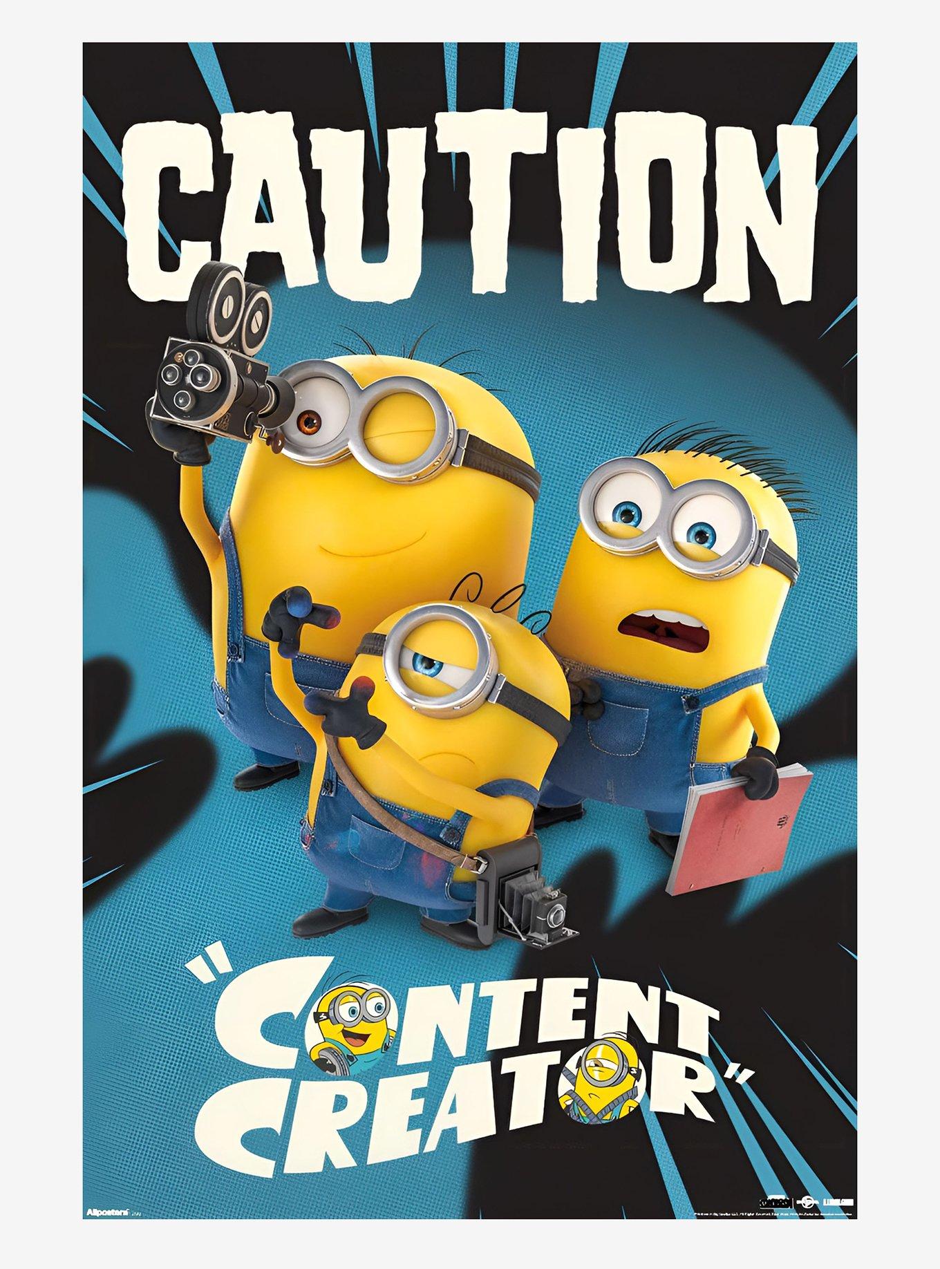 Minions Caution Content Creator Poster, , hi-res