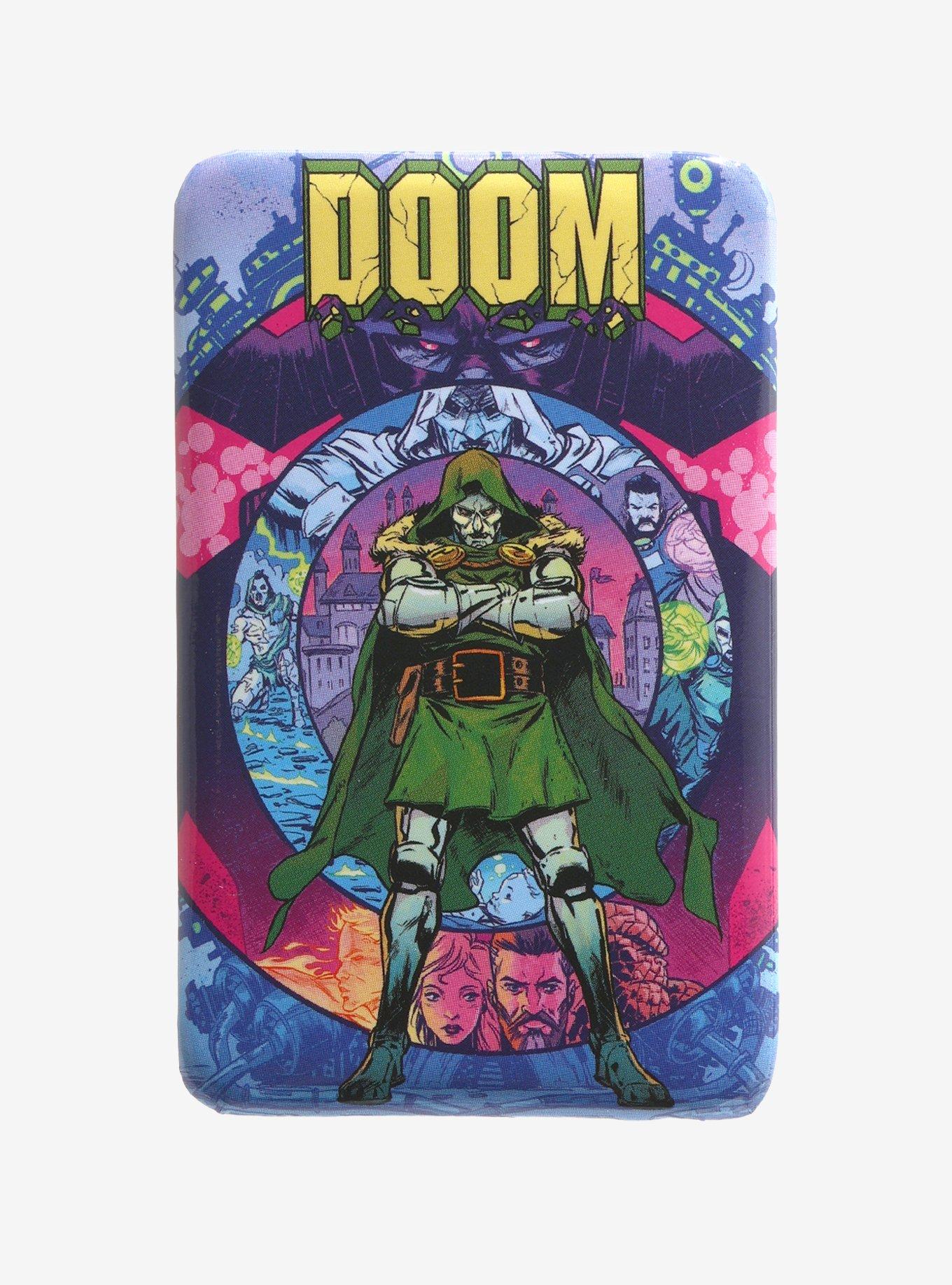 Marvel Doctor Doom Colorful Collage Rectangular Button, , hi-res