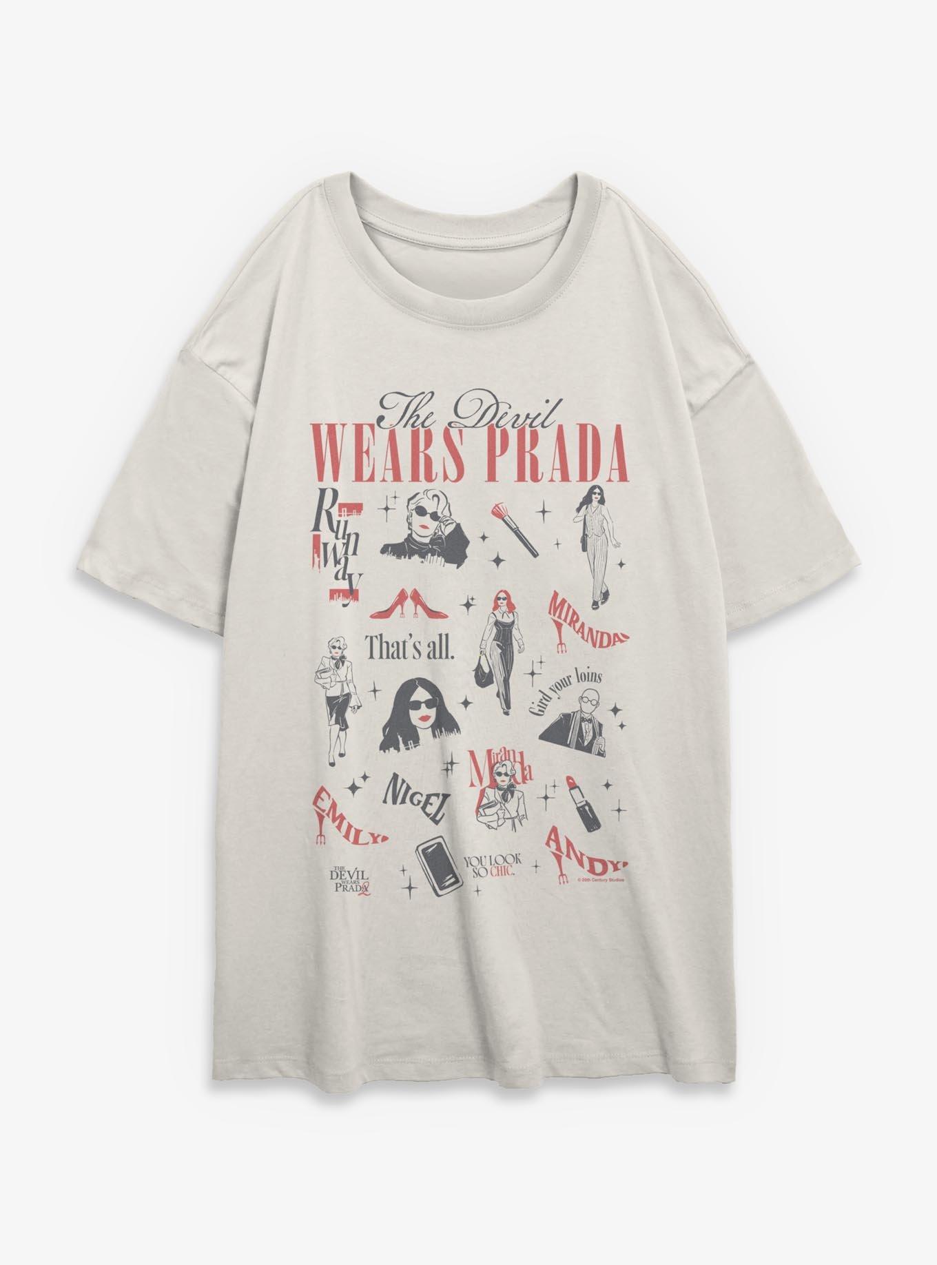 The Devil Wears Prada 2 Fashion Collage Womens Oversized T-Shirt, , hi-res