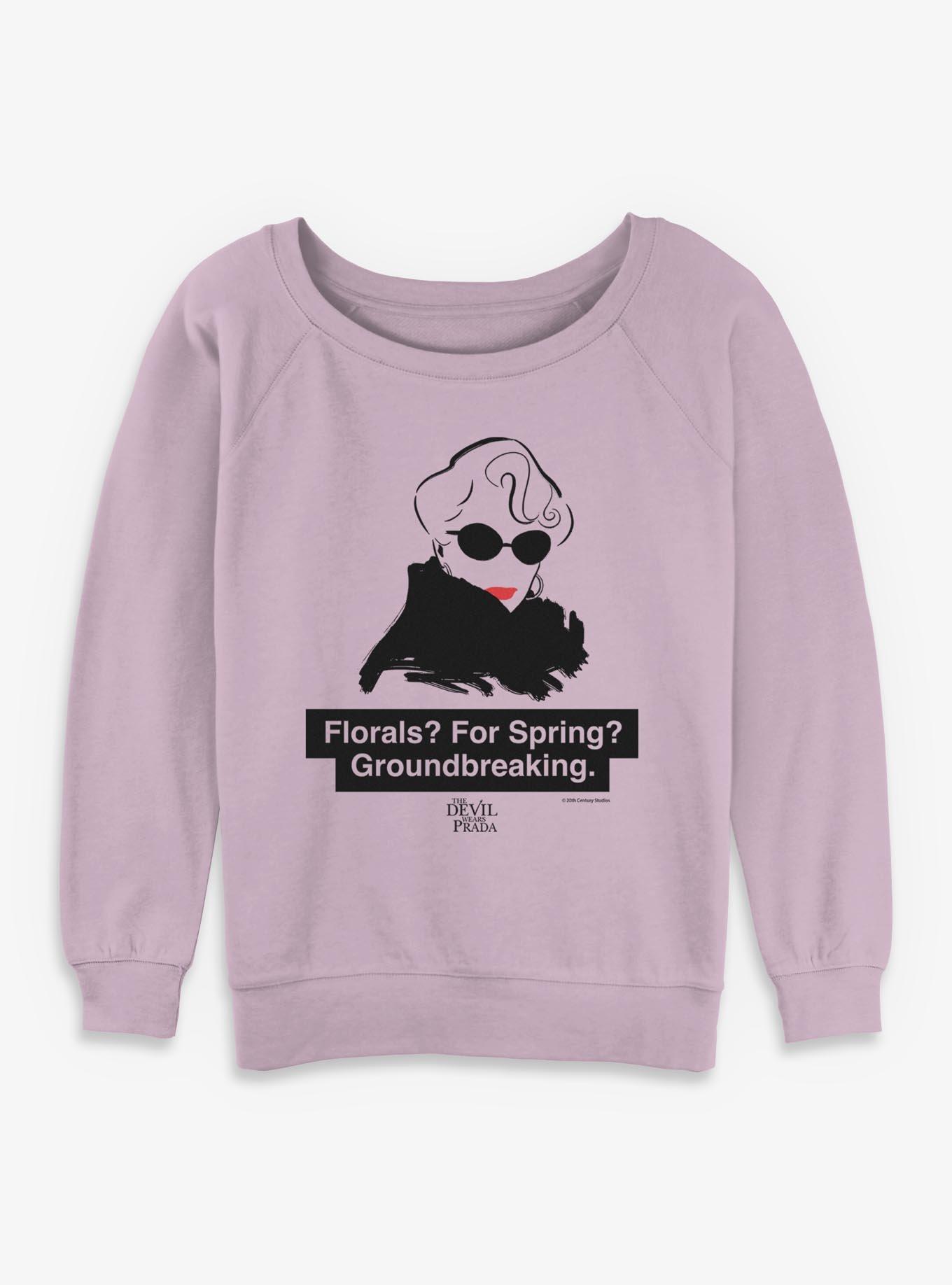 The Devil Wears Prada Florals For Spring Womens Slouchy Sweatshirt