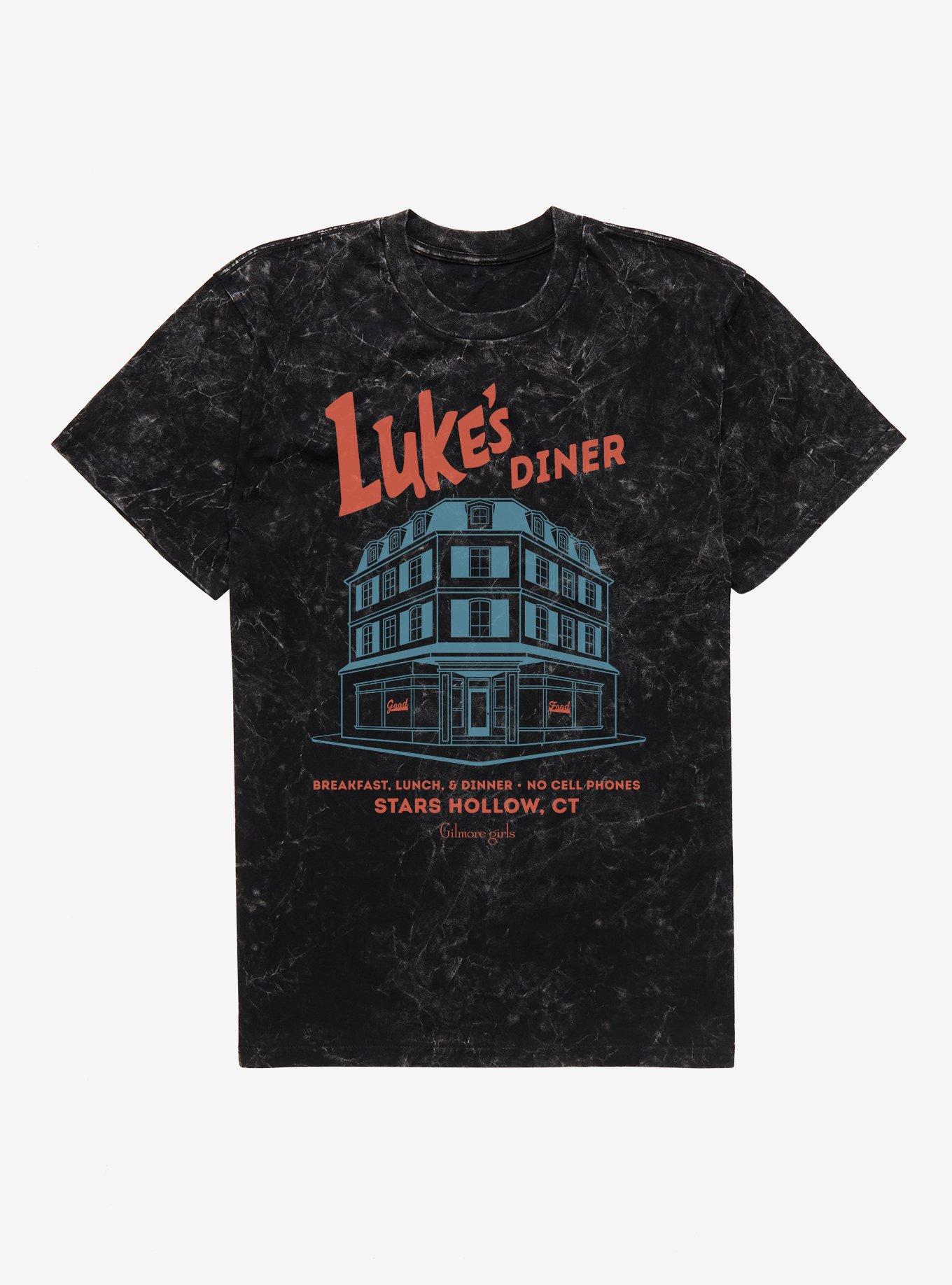 Gilmore Girls Luke's Diner No Cell Phones Mineral Wash T-Shirt, , hi-res