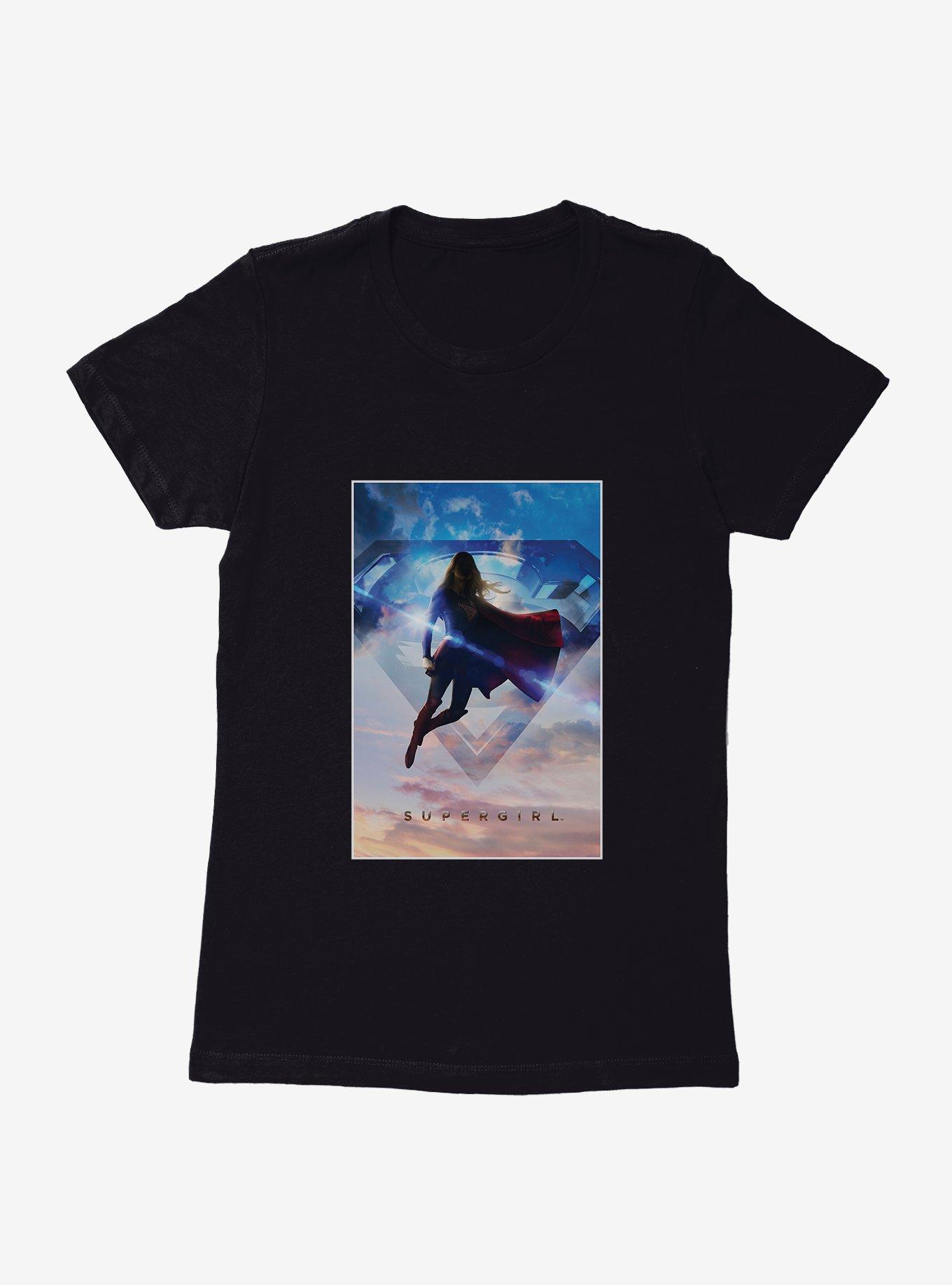 Supergirl Flying Silhouette Womens T-Shirt, , hi-res