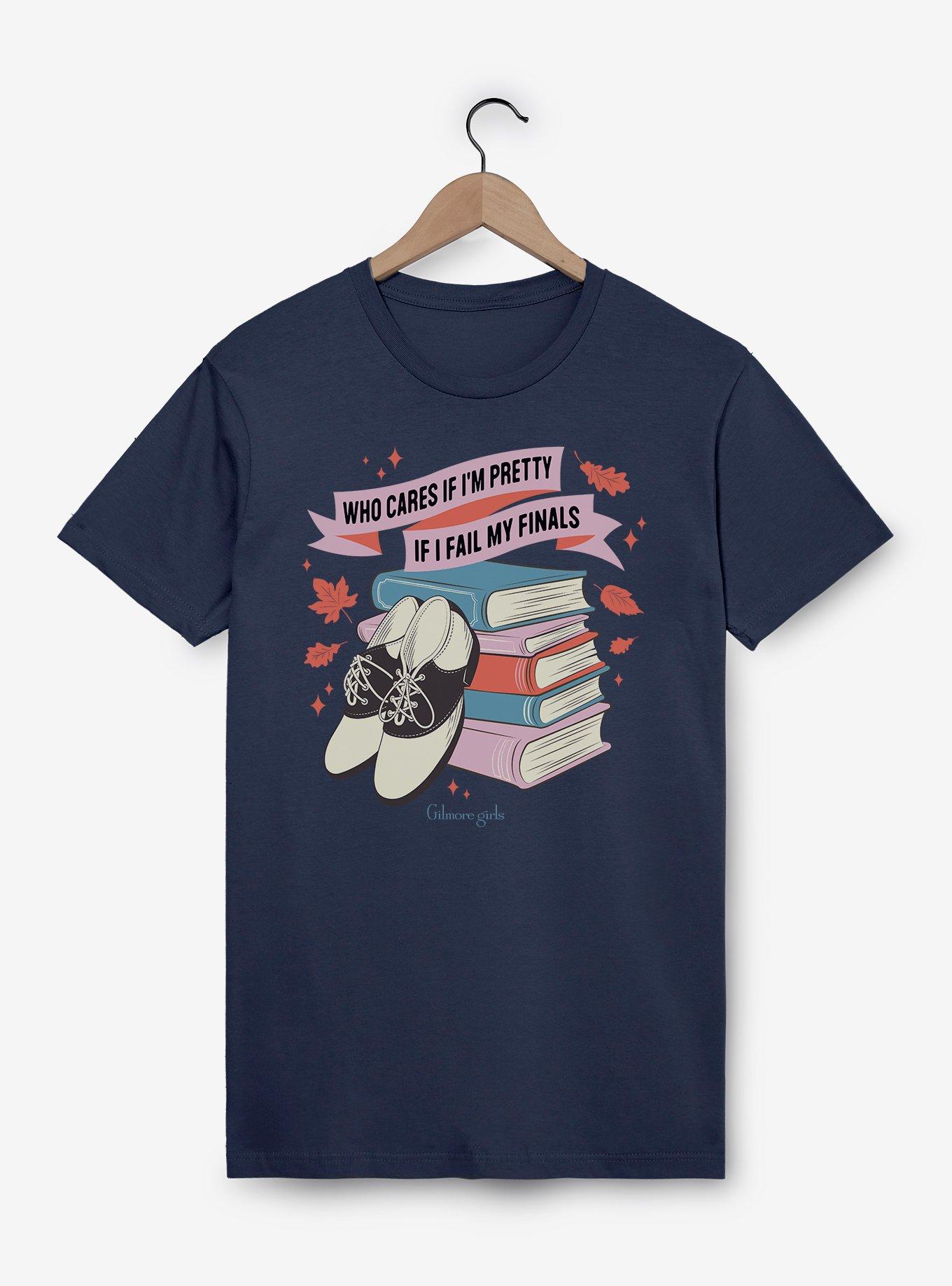 Gilmore Girls Who Cares If I'm Pretty If I Fail My Finals T-Shirt, MIDNIGHT NAVY, hi-res