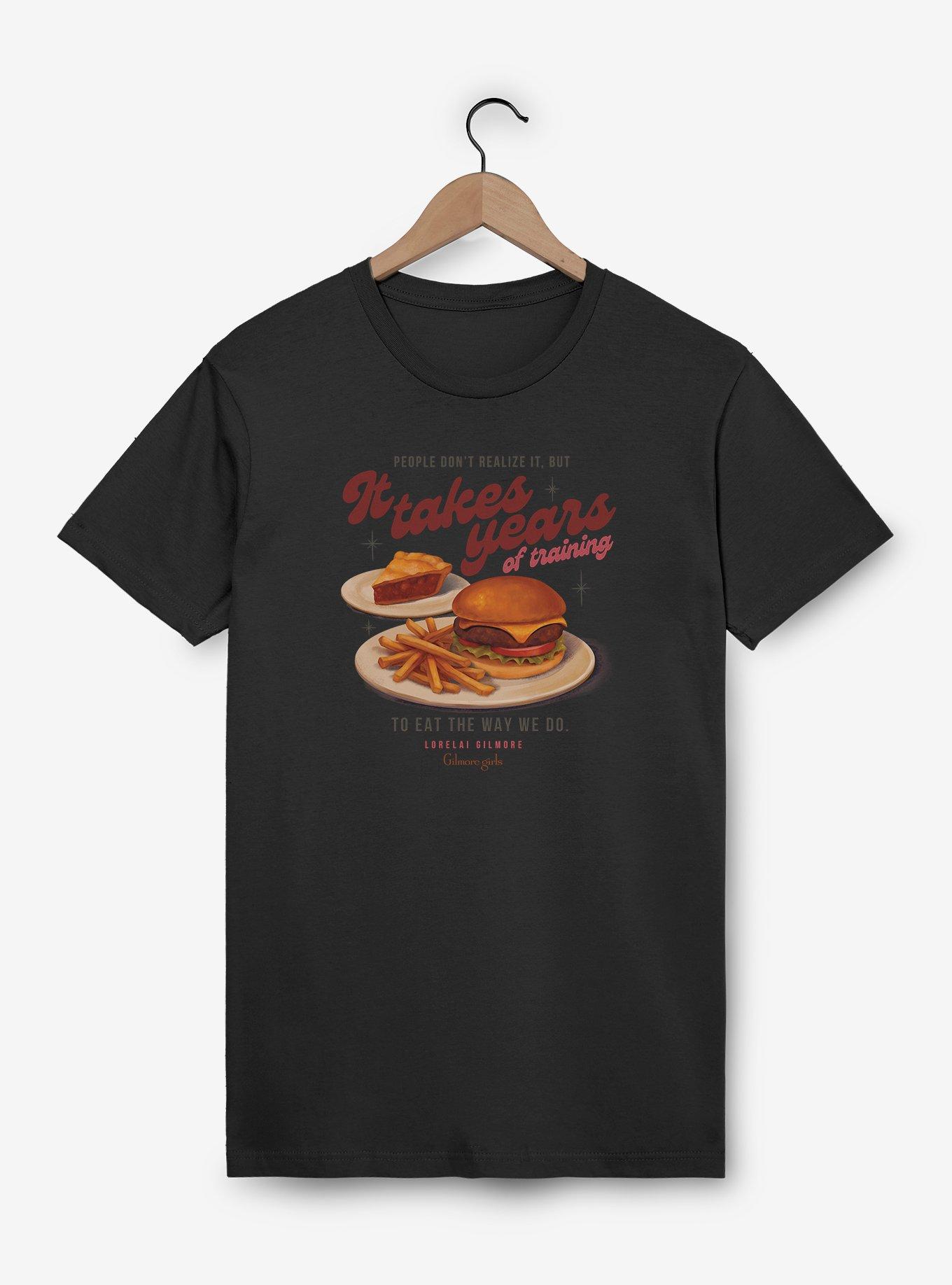 Gilmlore Girls It Takes Years Of Training To Eat The Way We Do T-Shirt, , hi-res