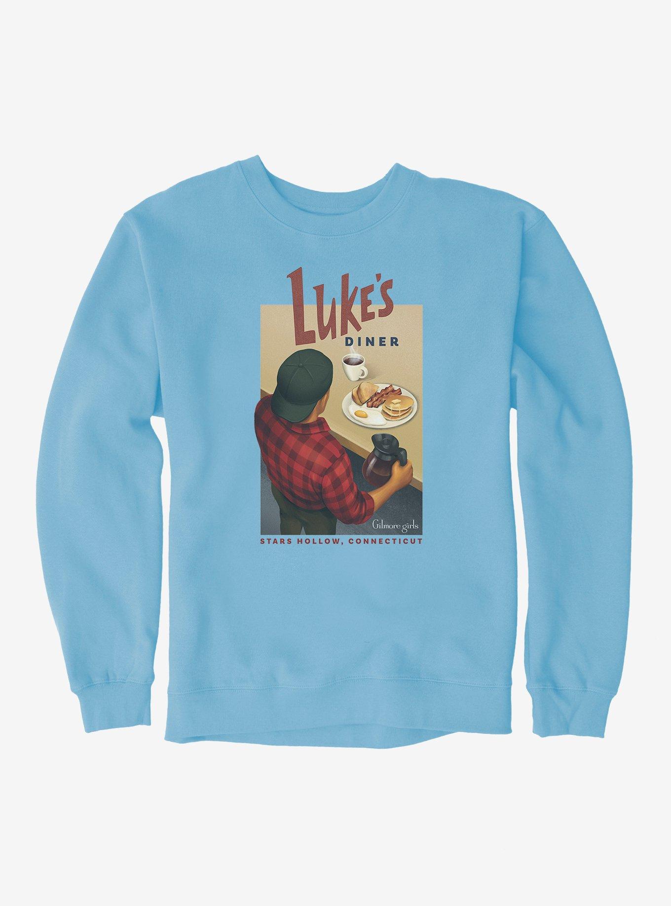 Gilmore Girls Luke's Diner Hartford Connecticut Sweatshirt, LIGHT BLUE, hi-res