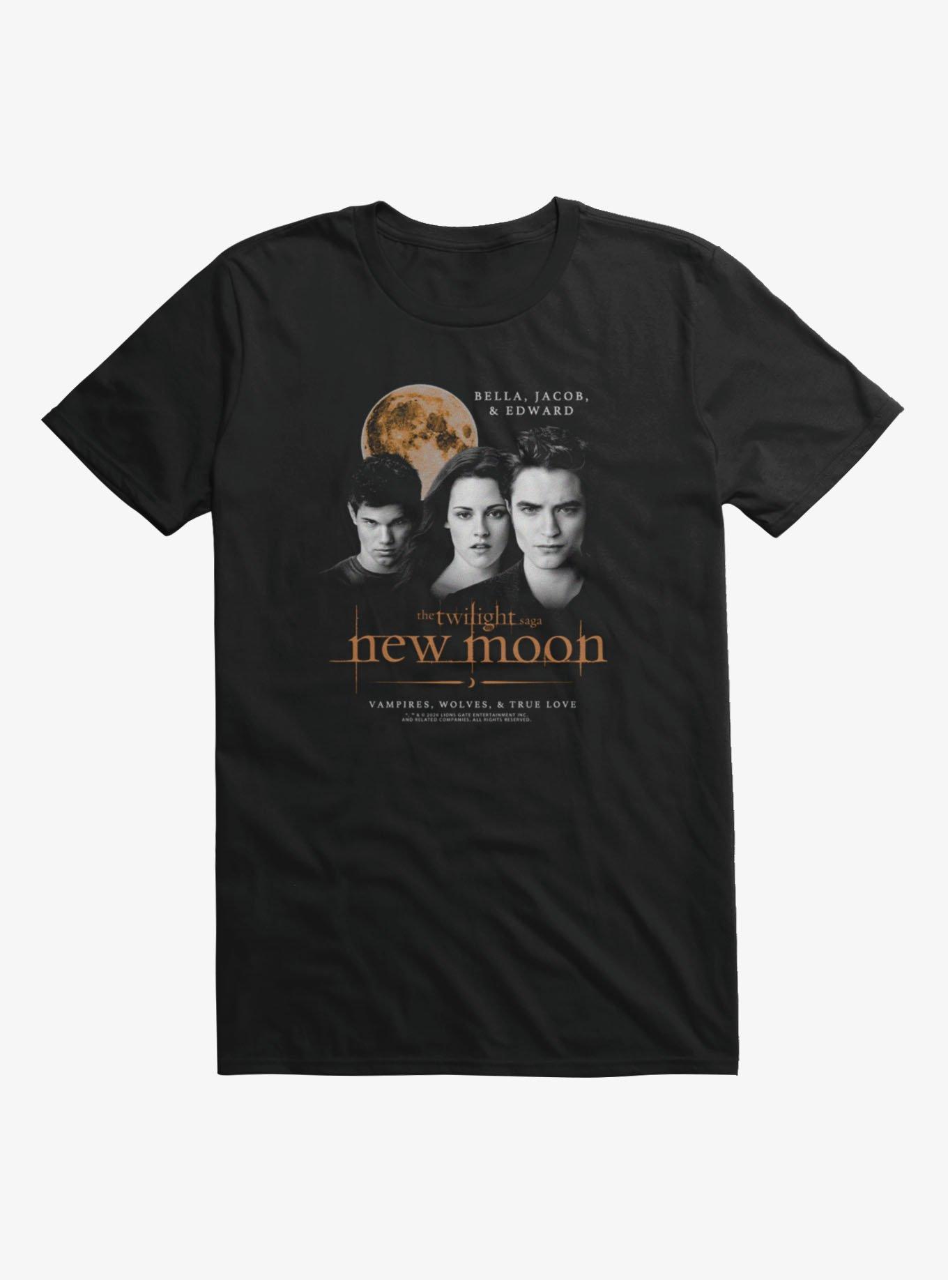 Twilight New Moon Bella, Jacob & Edward T-Shirt, BLACK, hi-res