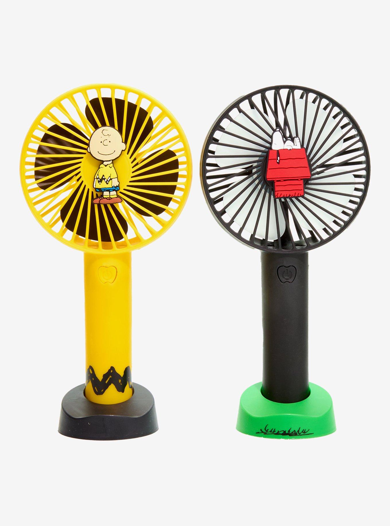 Peanuts Snoopy & Charlie Brown Handheld Fan With Stand Set, , hi-res