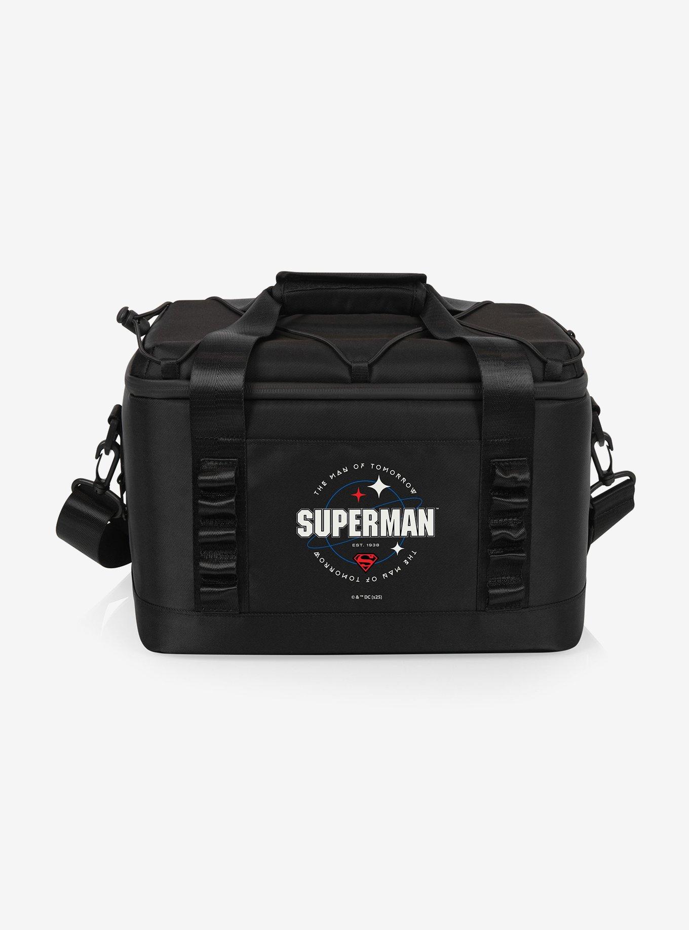 DC Comics Superman Black Tarana Superthick Recycled 12-Can Cooler, , hi-res
